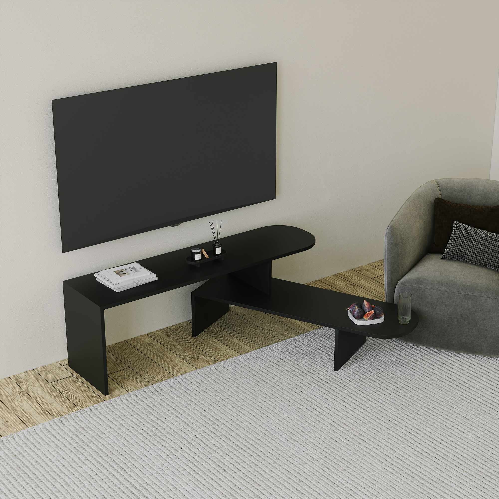 Puzzle Lowboard Black
