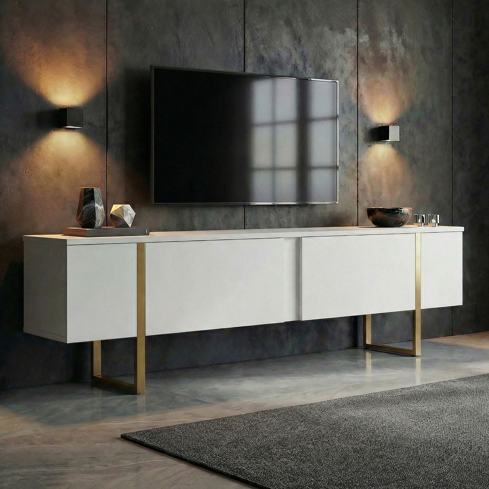 Onera Sideboard White Gold