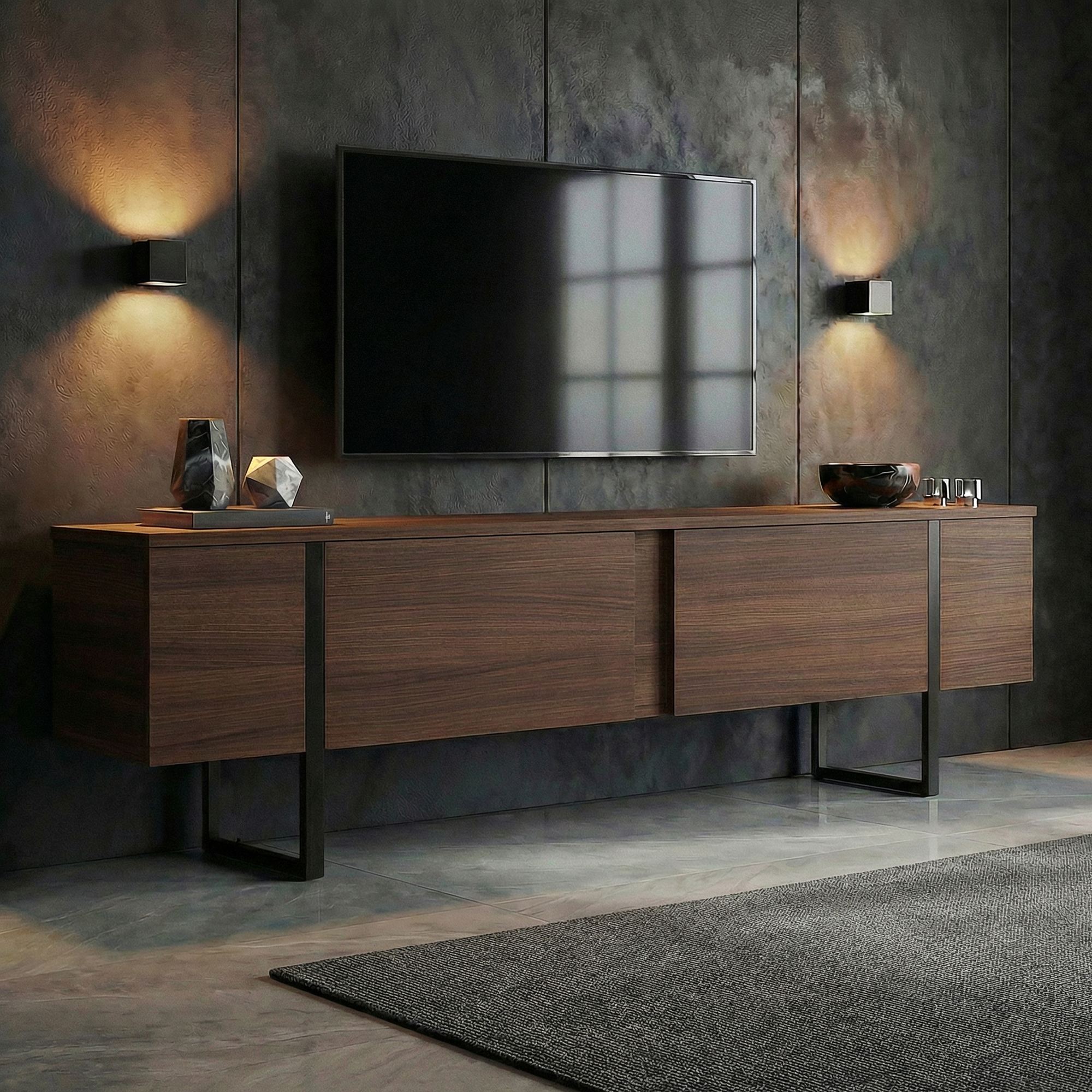 Onera Sideboard Walnuss-Optik Schwarz