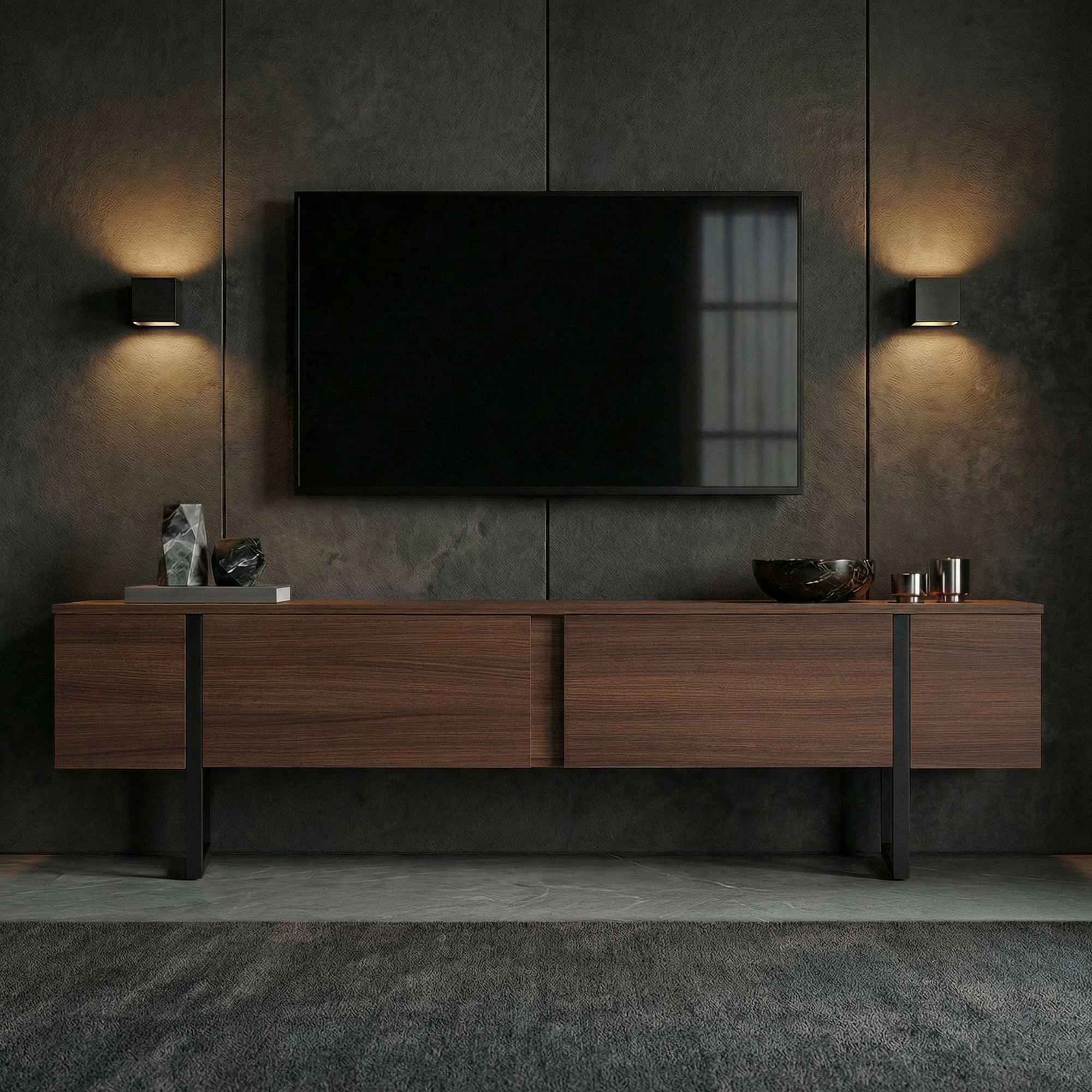 Onera Sideboard Walnut Look Black