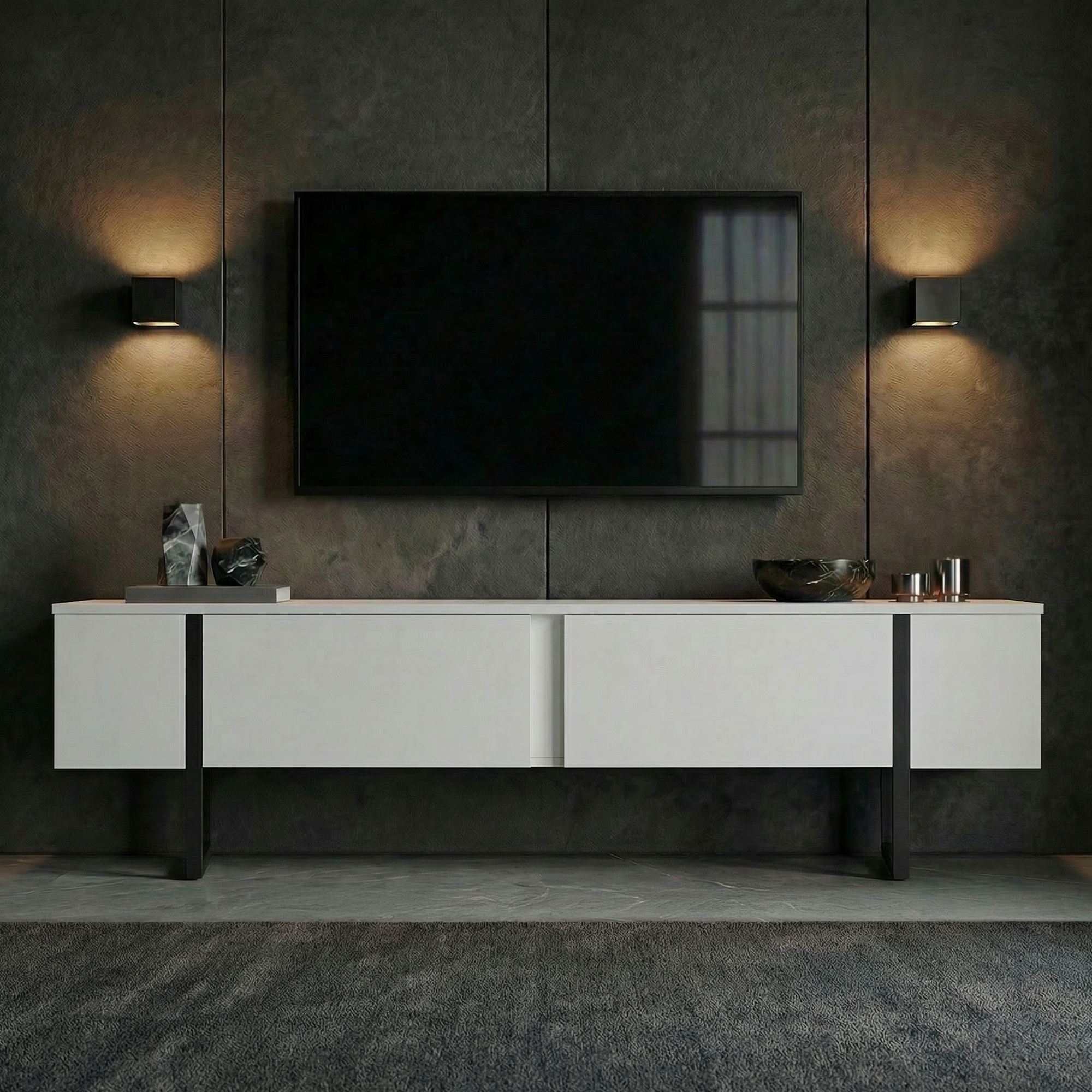 Onera Sideboard Weiß Schwarz