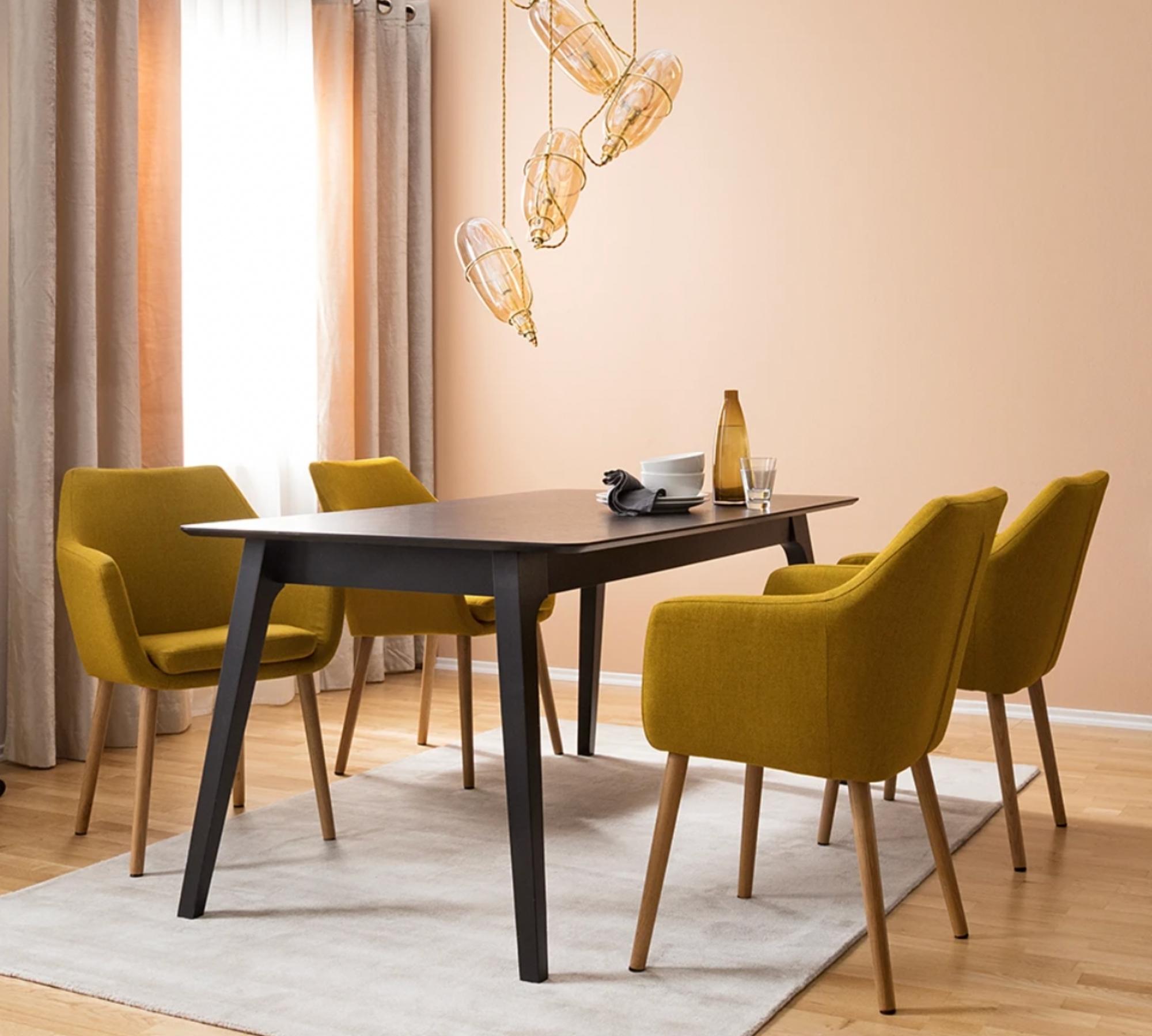 Armchair NICHOLAS fabric: Curry yellow Single chair