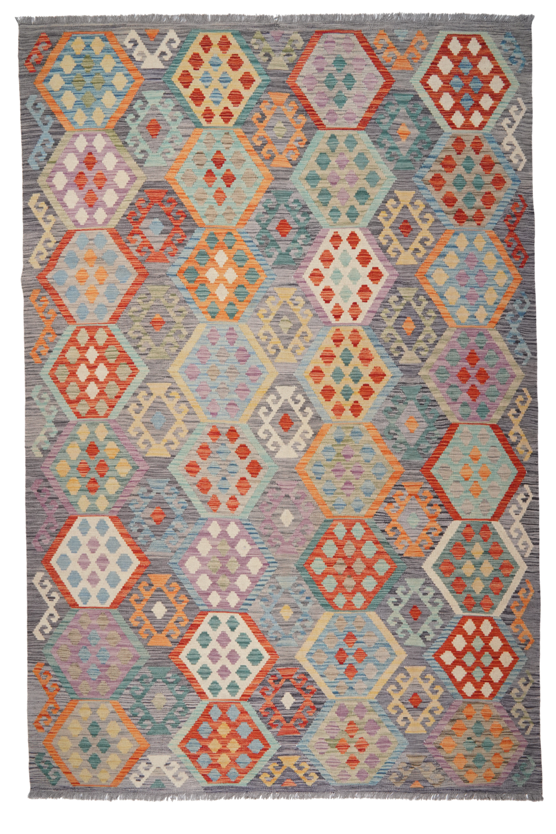 Kilim Hadeel Wool Multicolored