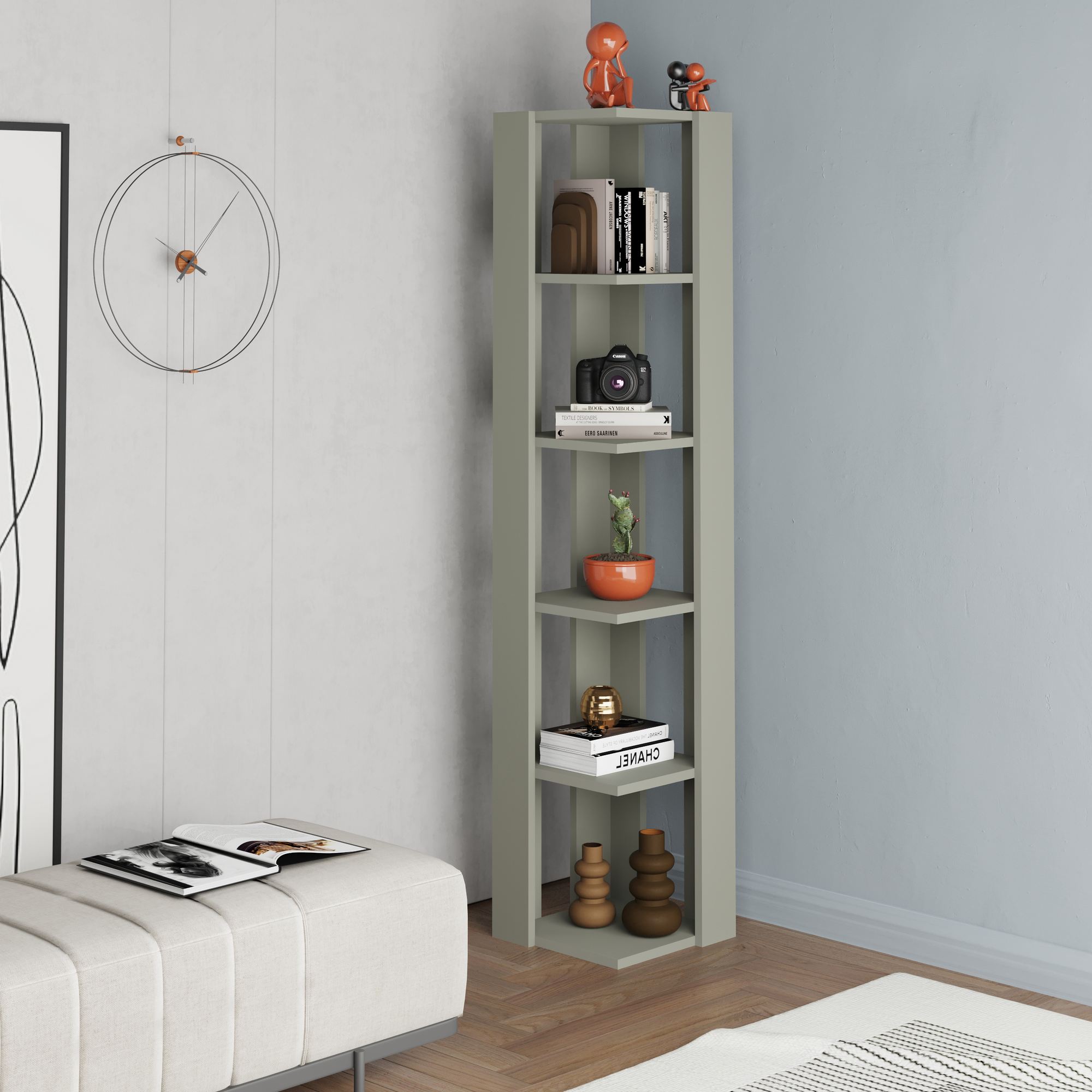 Nati Corner Shelf Ash Green