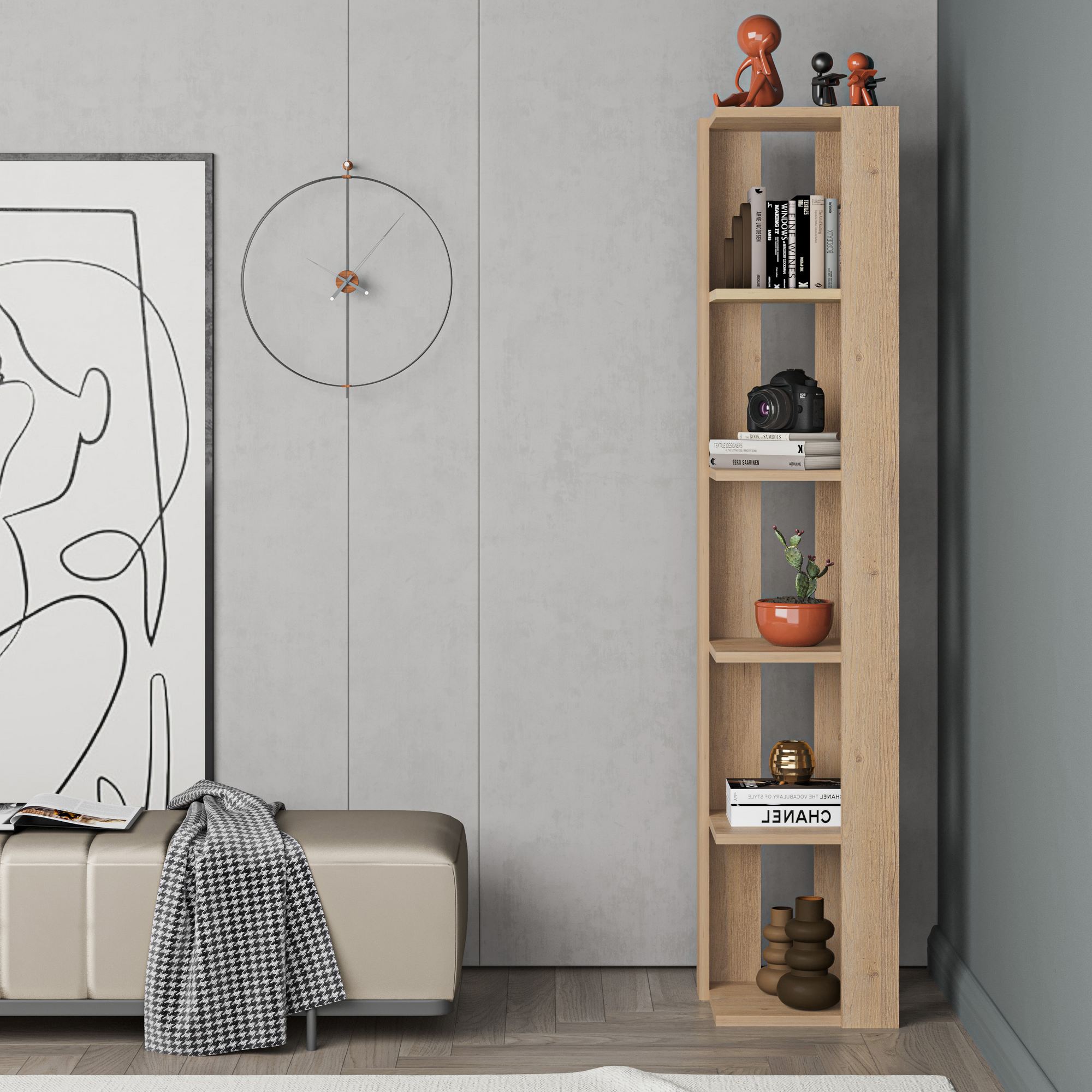 Nati Corner Shelf Oak Brown Look
