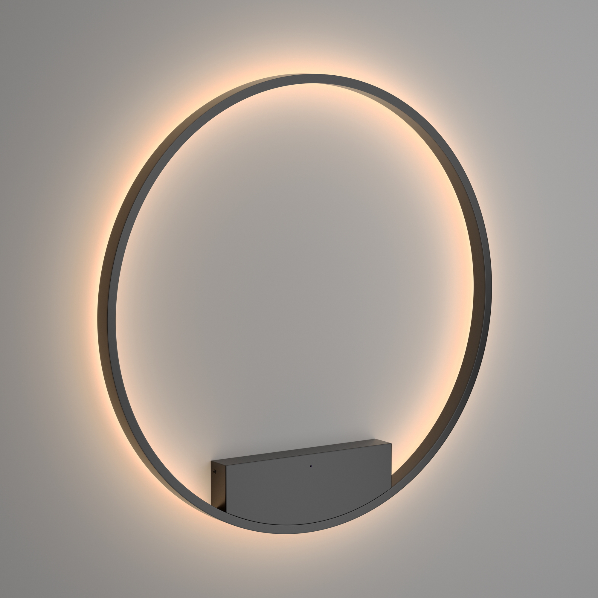 Rim Wandleuchte Schwarz Ø 80cm