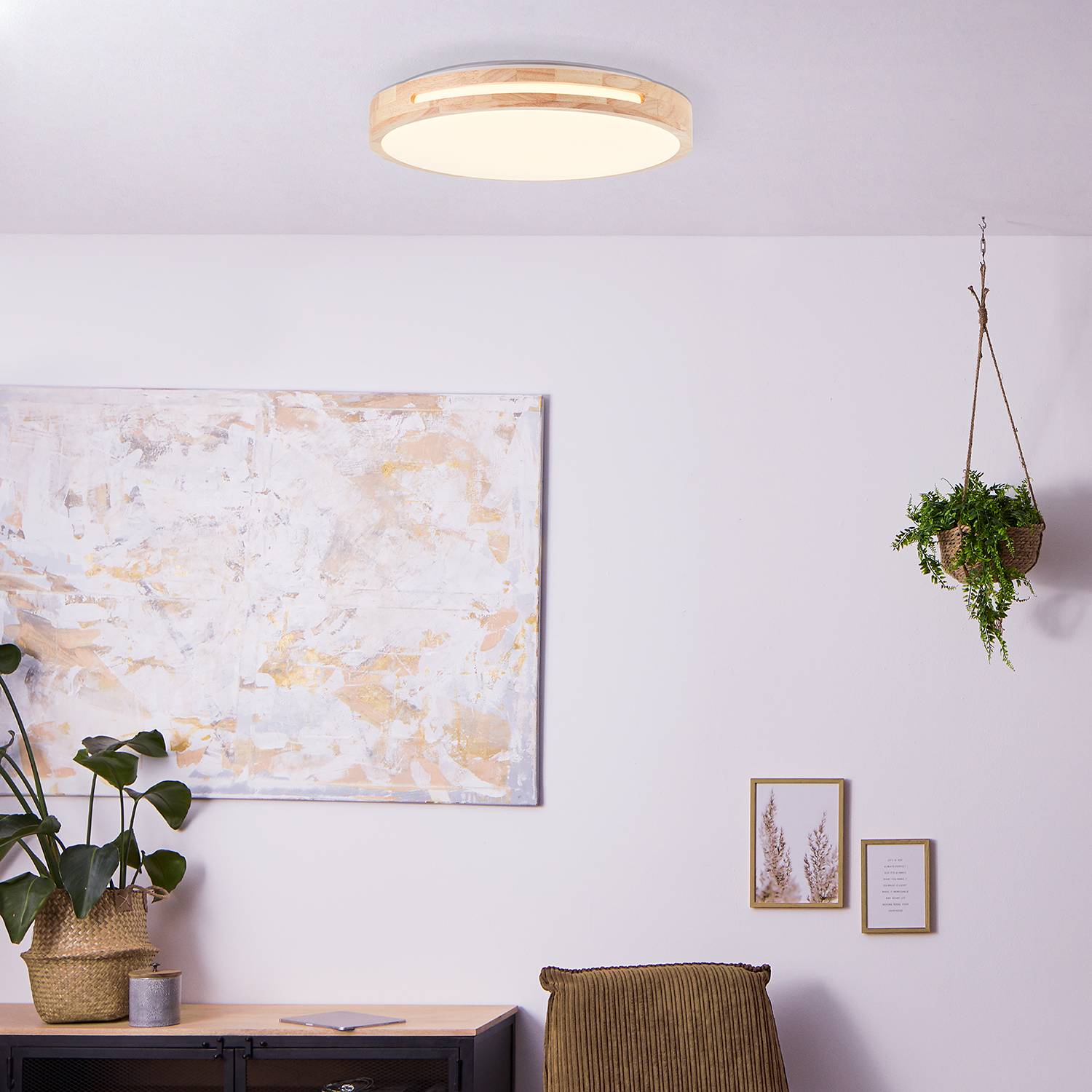 1-Flammig Woodbury LED-Deckenleuchte Acrylglas Eisen