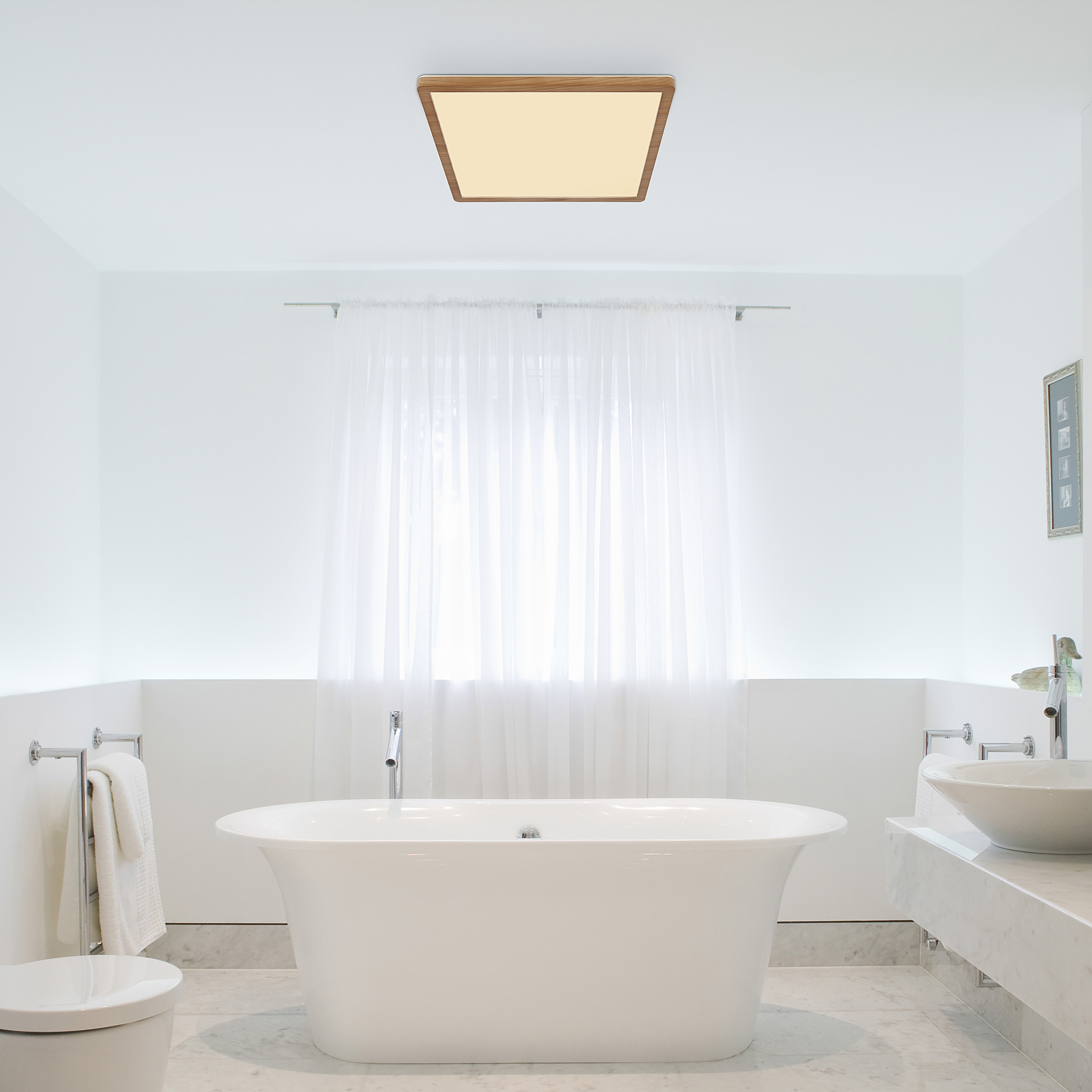 1-Flammig Sapana LED-Deckenleuchte Acrylglas Braun