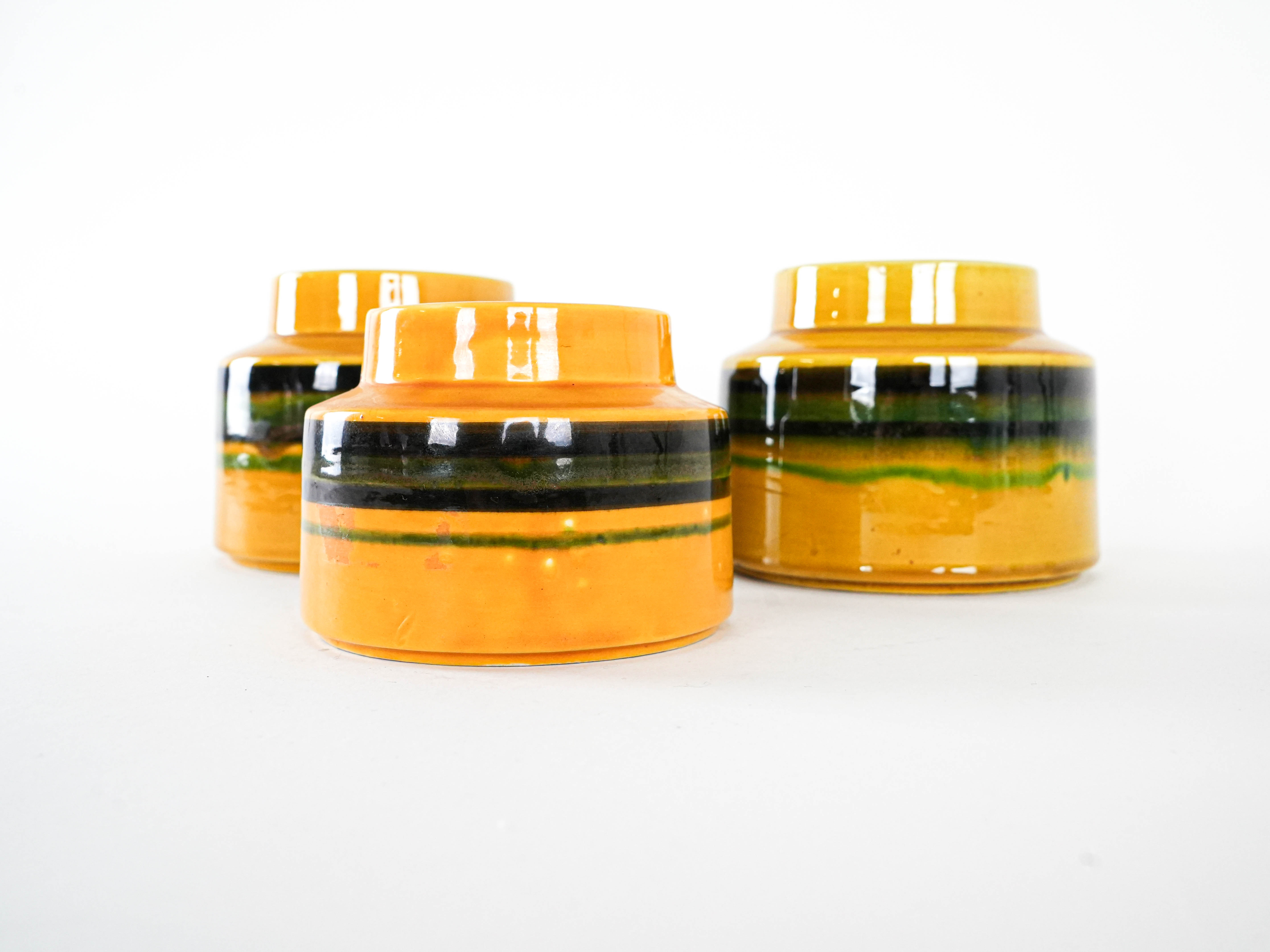 Ceramic Vases Set 3-piece Yellow