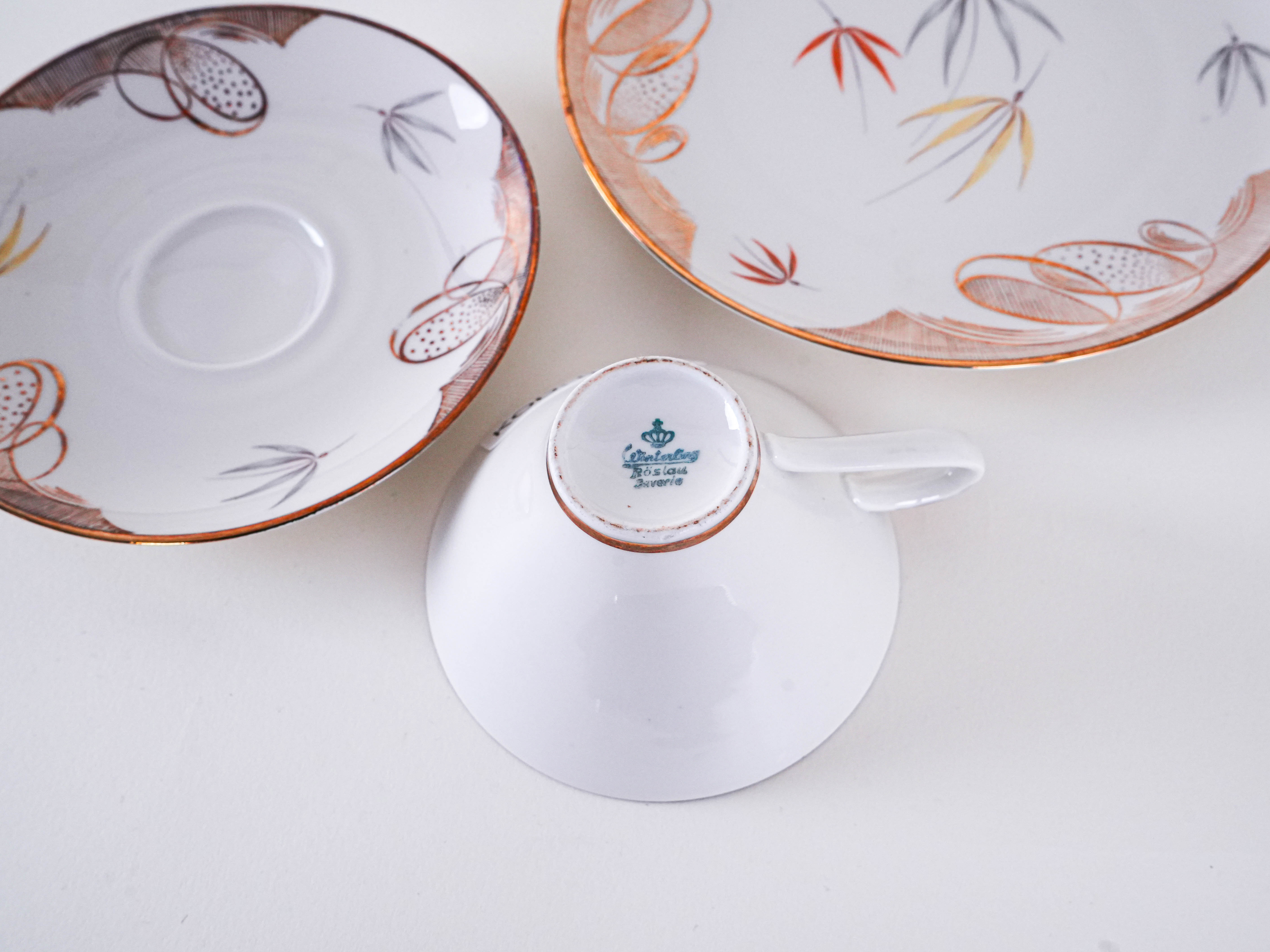 Tazza in porcellana multicolore