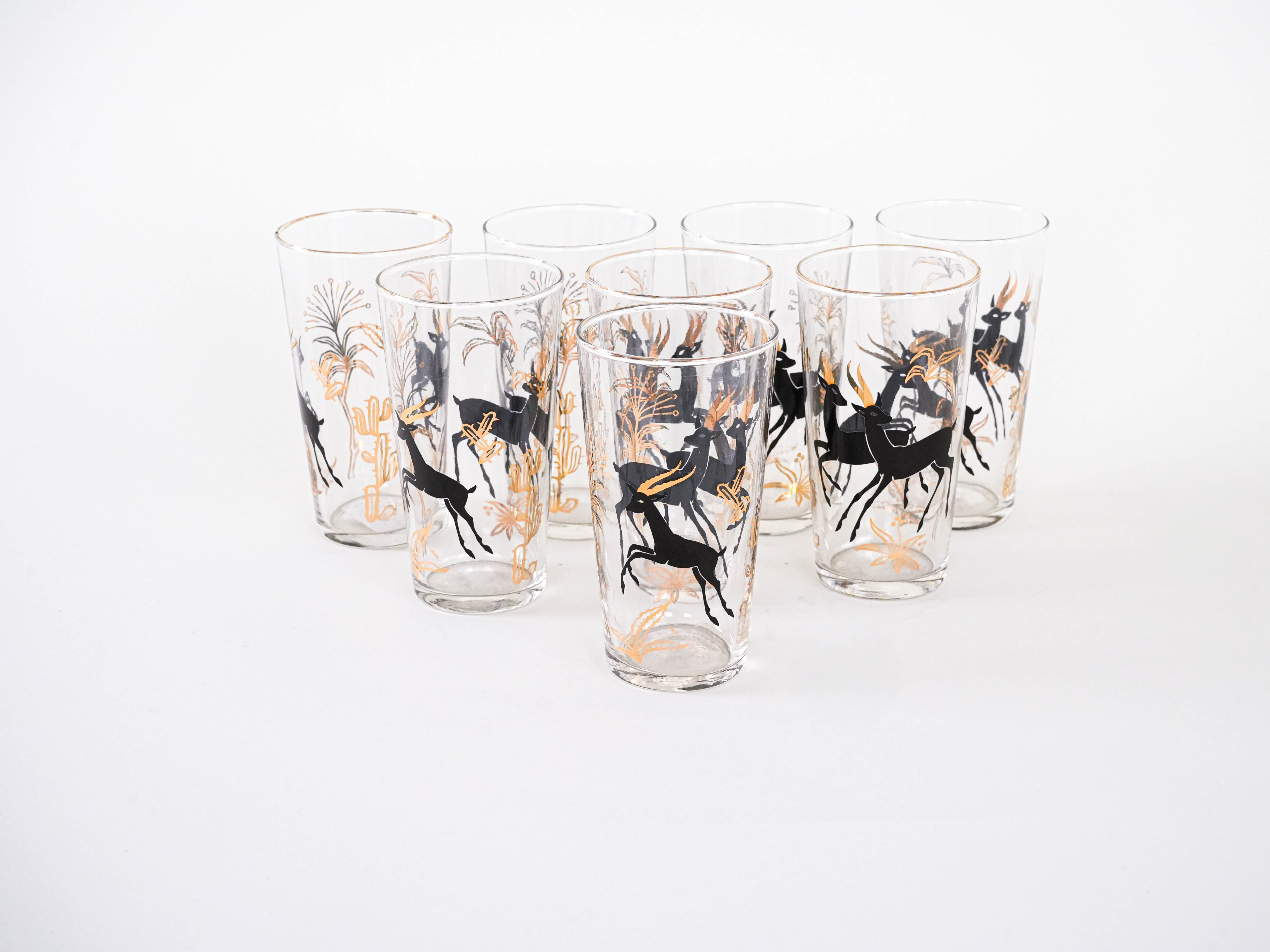 8x bicchieri multicolore