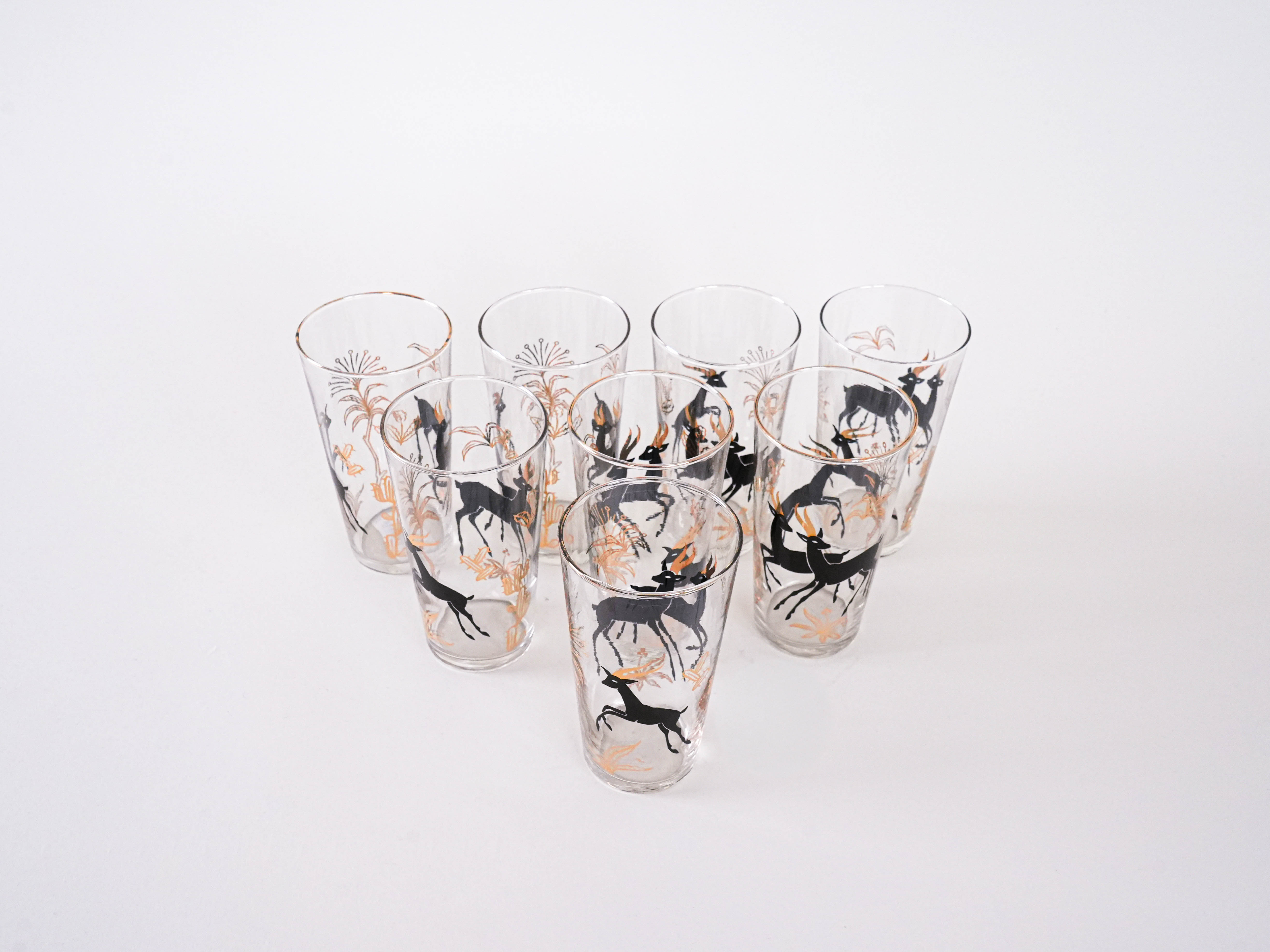 8x bicchieri multicolore