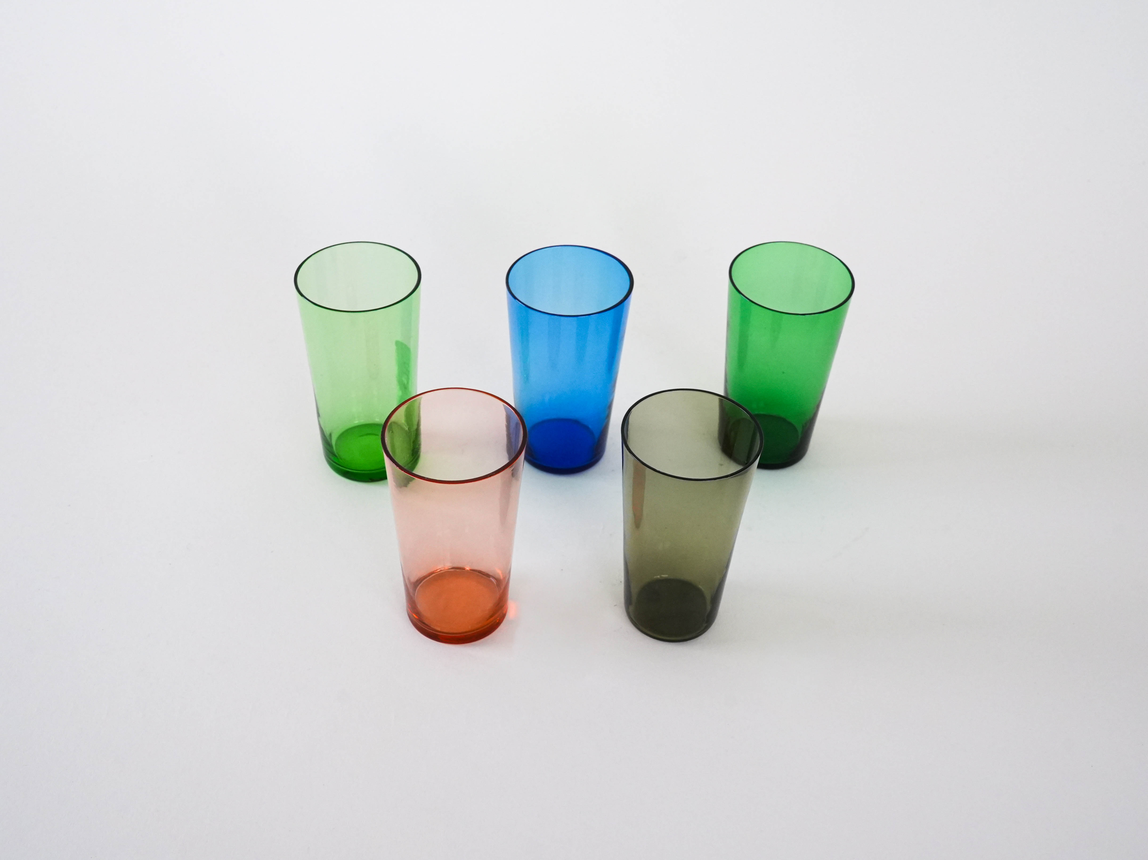 5x Gläser Bunt 
