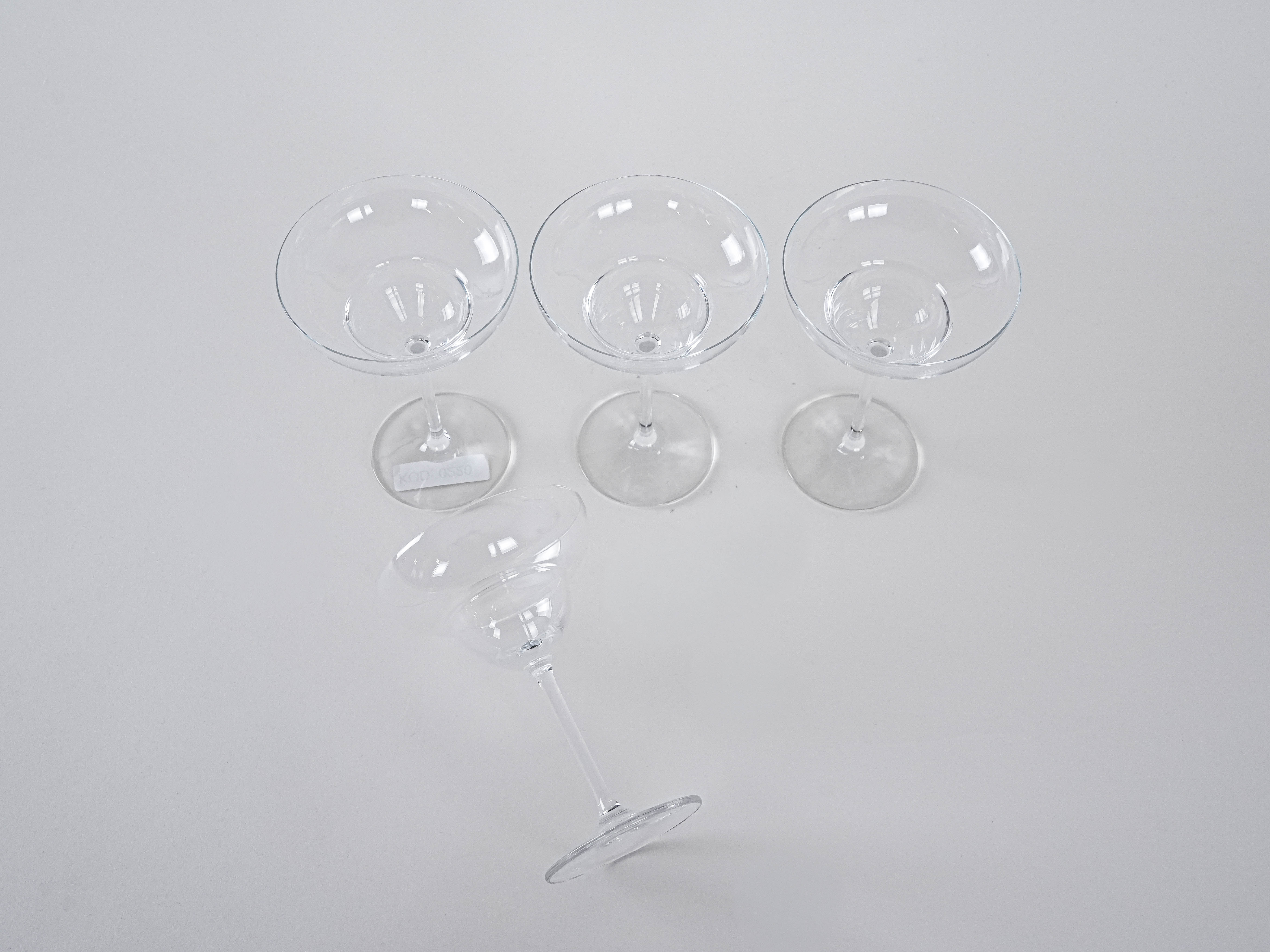 4x Margarita glasses Transparent