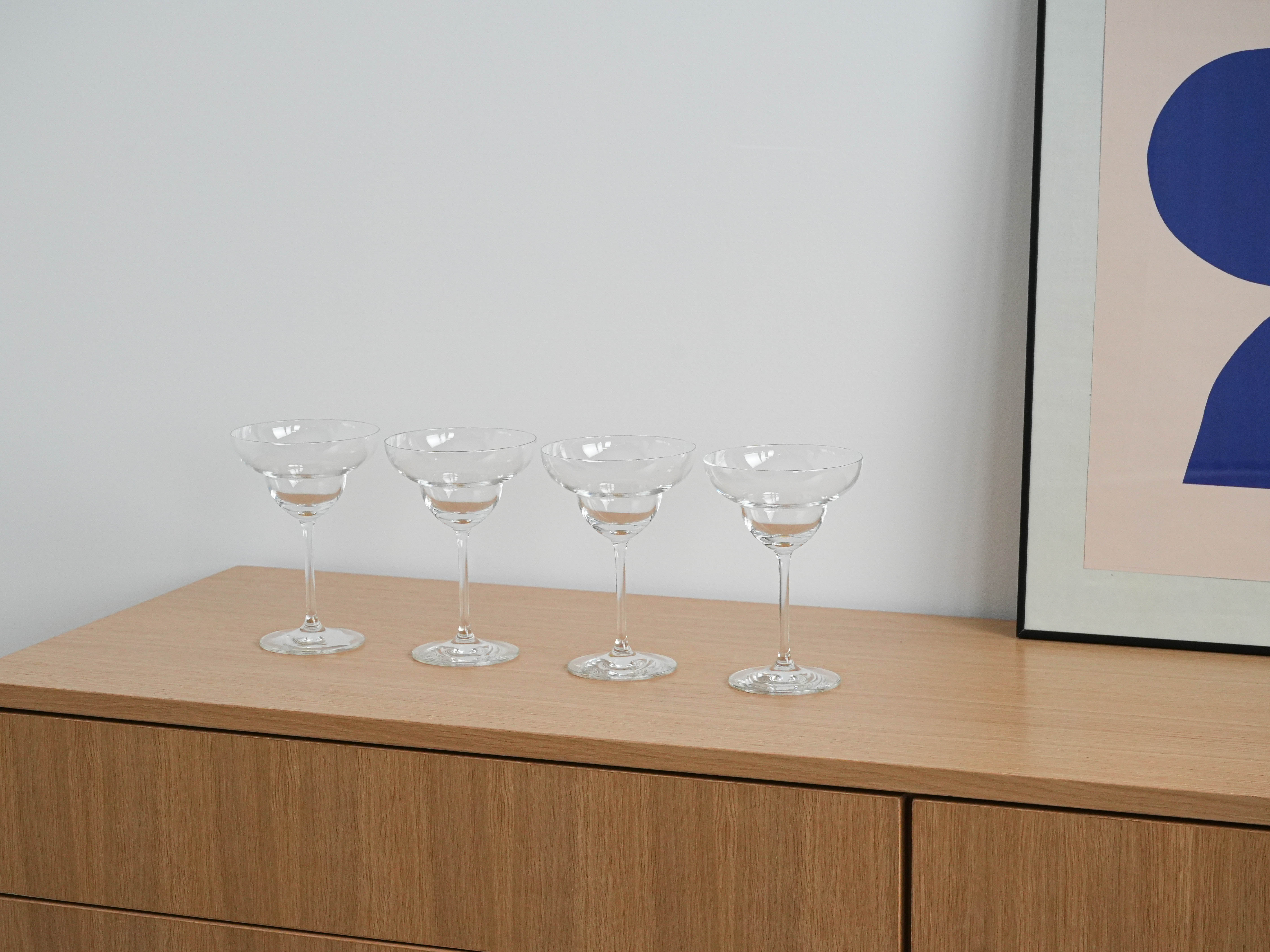 4x Margaritagläser Transparent