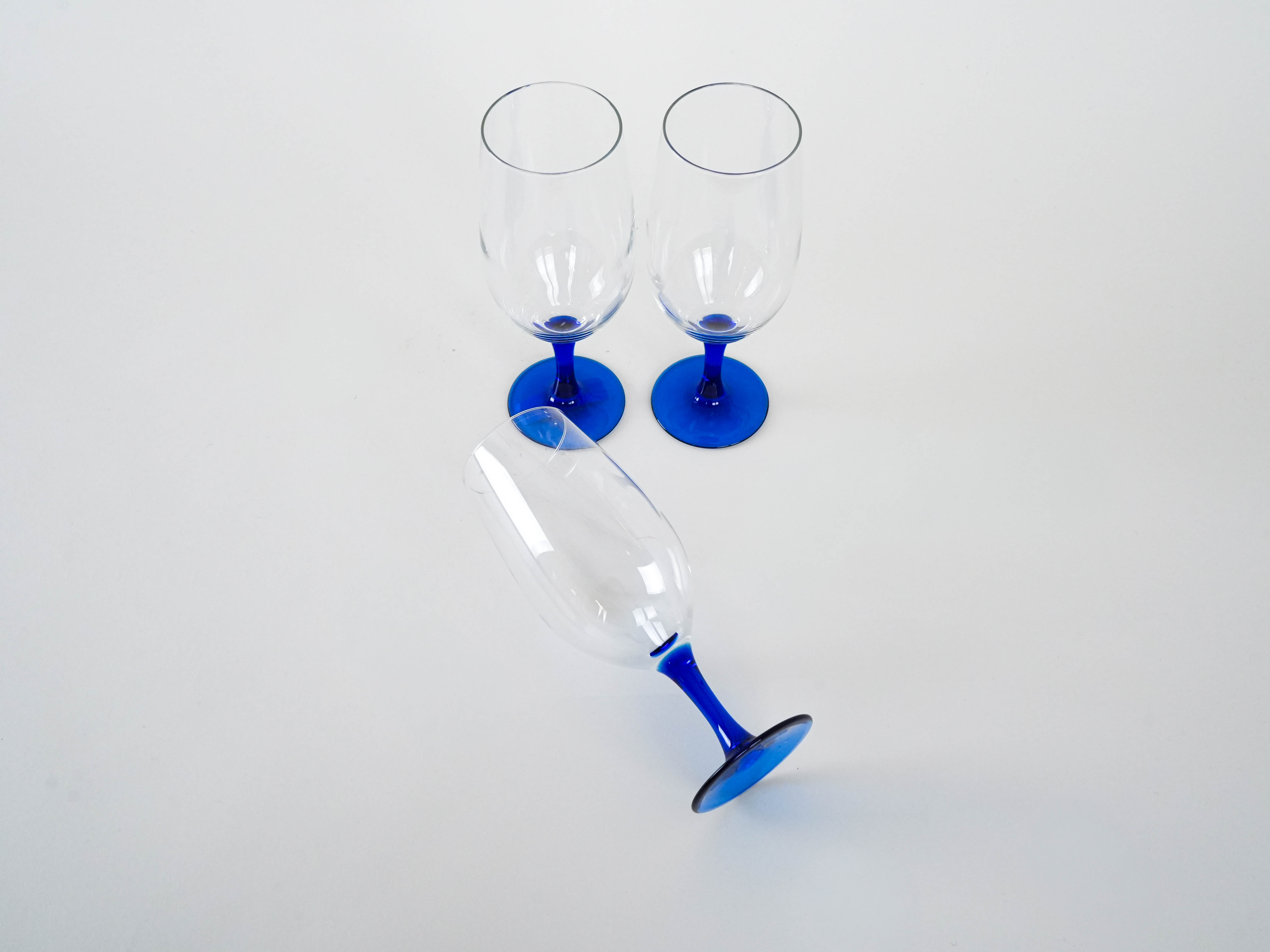 3x Glasses Blue