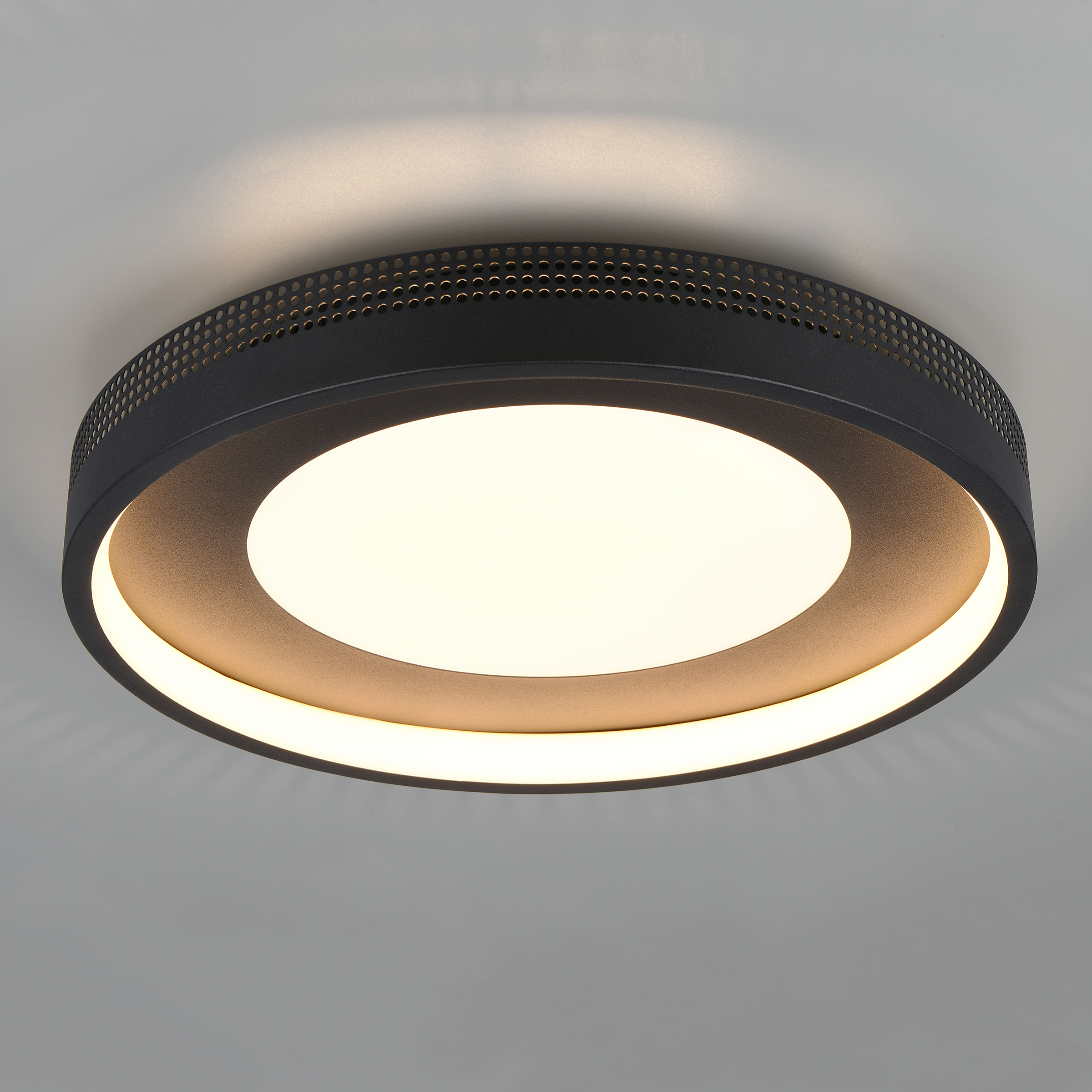 LED-Deckenleuchte Solea Polycarbonat Eisen Schwarz