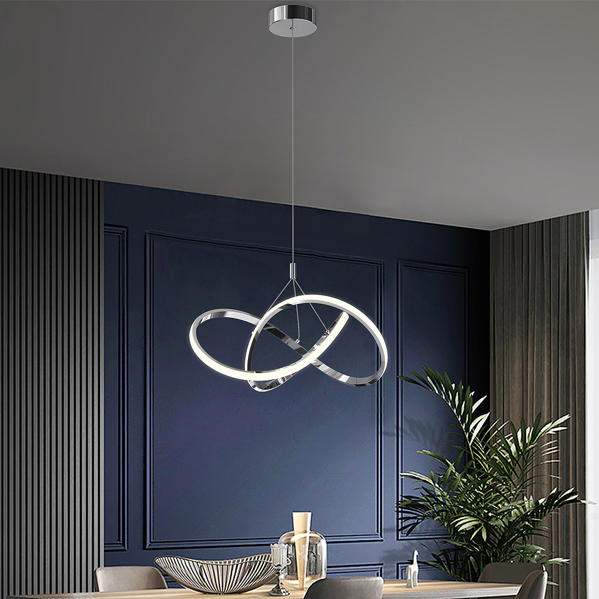 Pendant light Loop PVC Iron