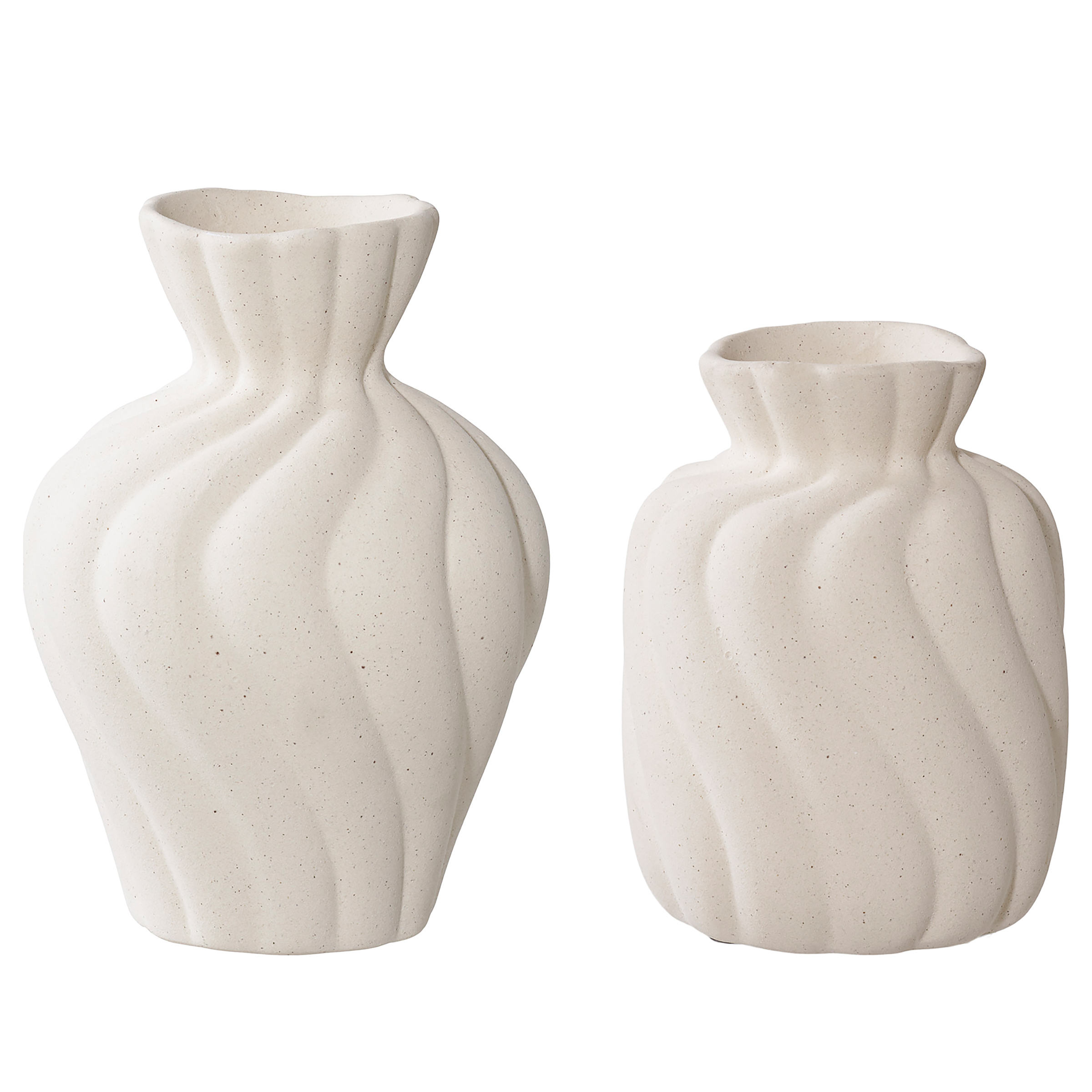 Pupuh Vase Set 2-piece Ceramic White