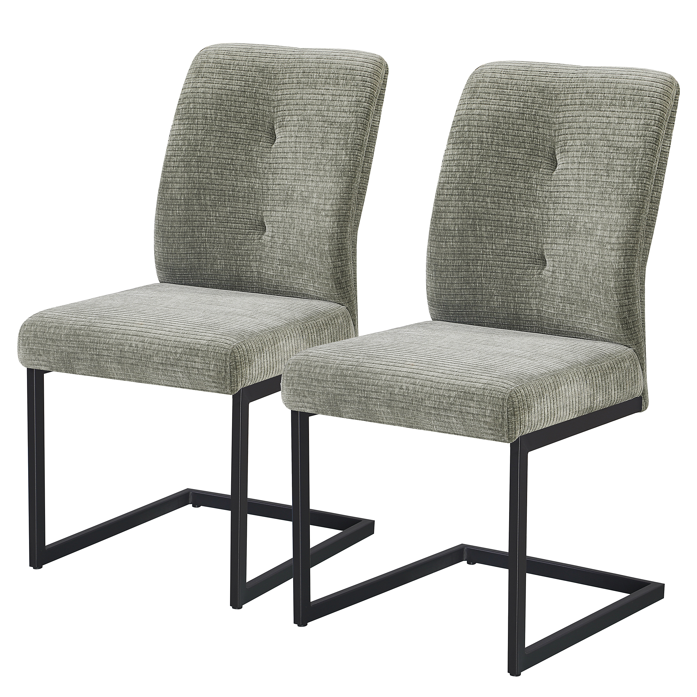2x Polsterstuhl PAMALU Khaki