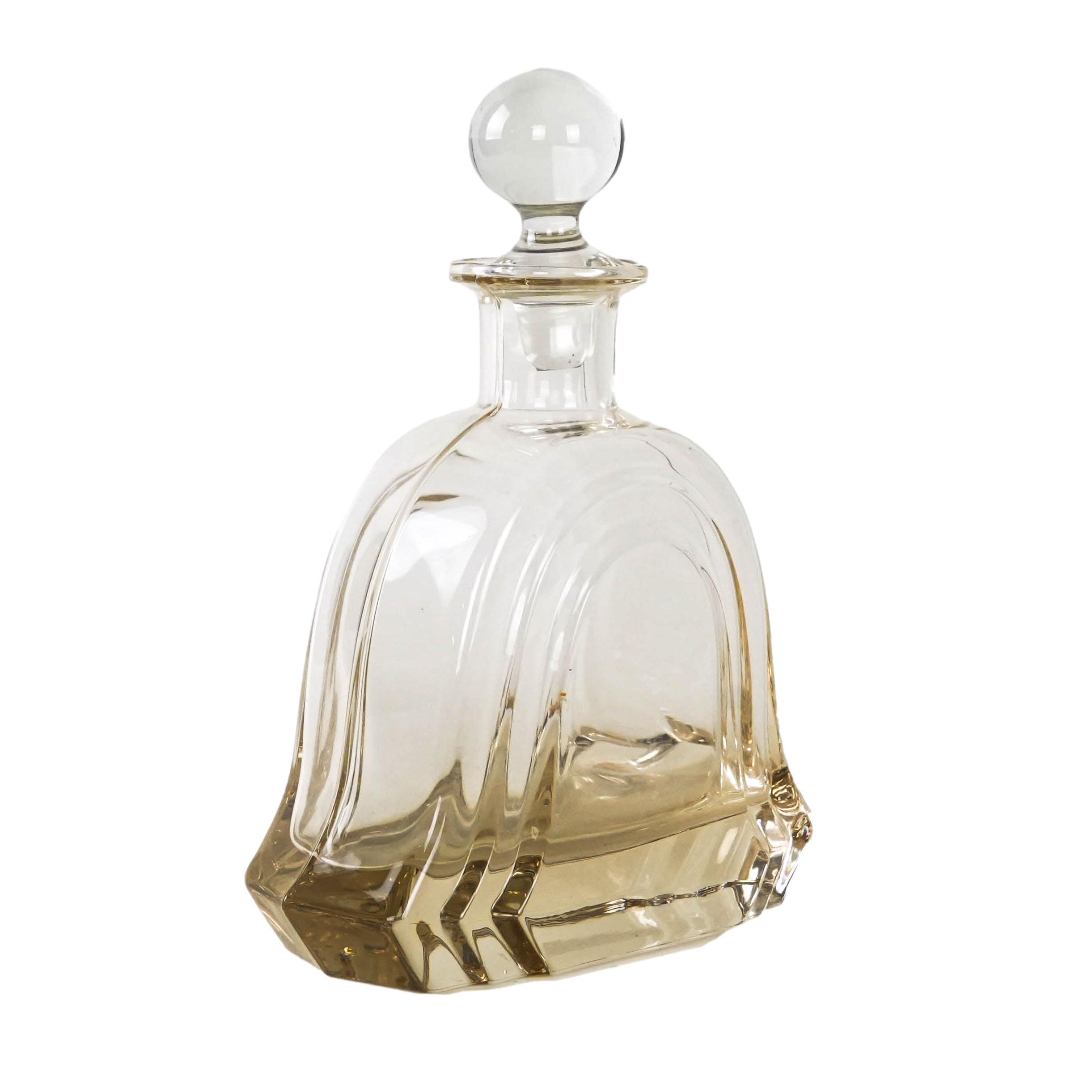 Caraffa in vetro trasparente anni '70
