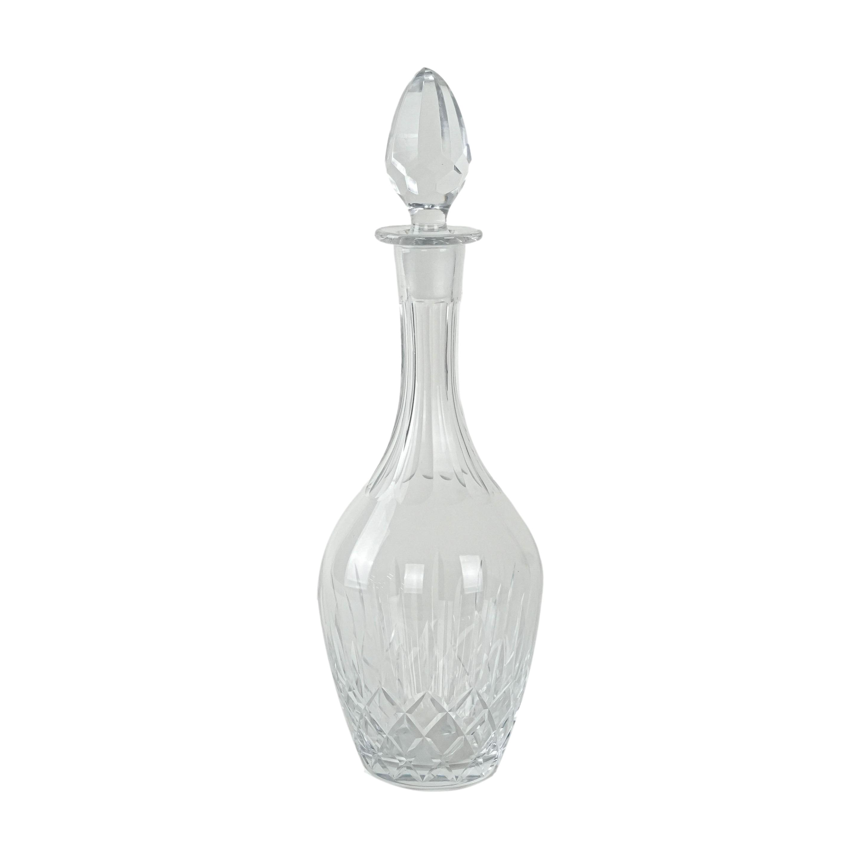 Caraffa in cristallo trasparente anni '70
