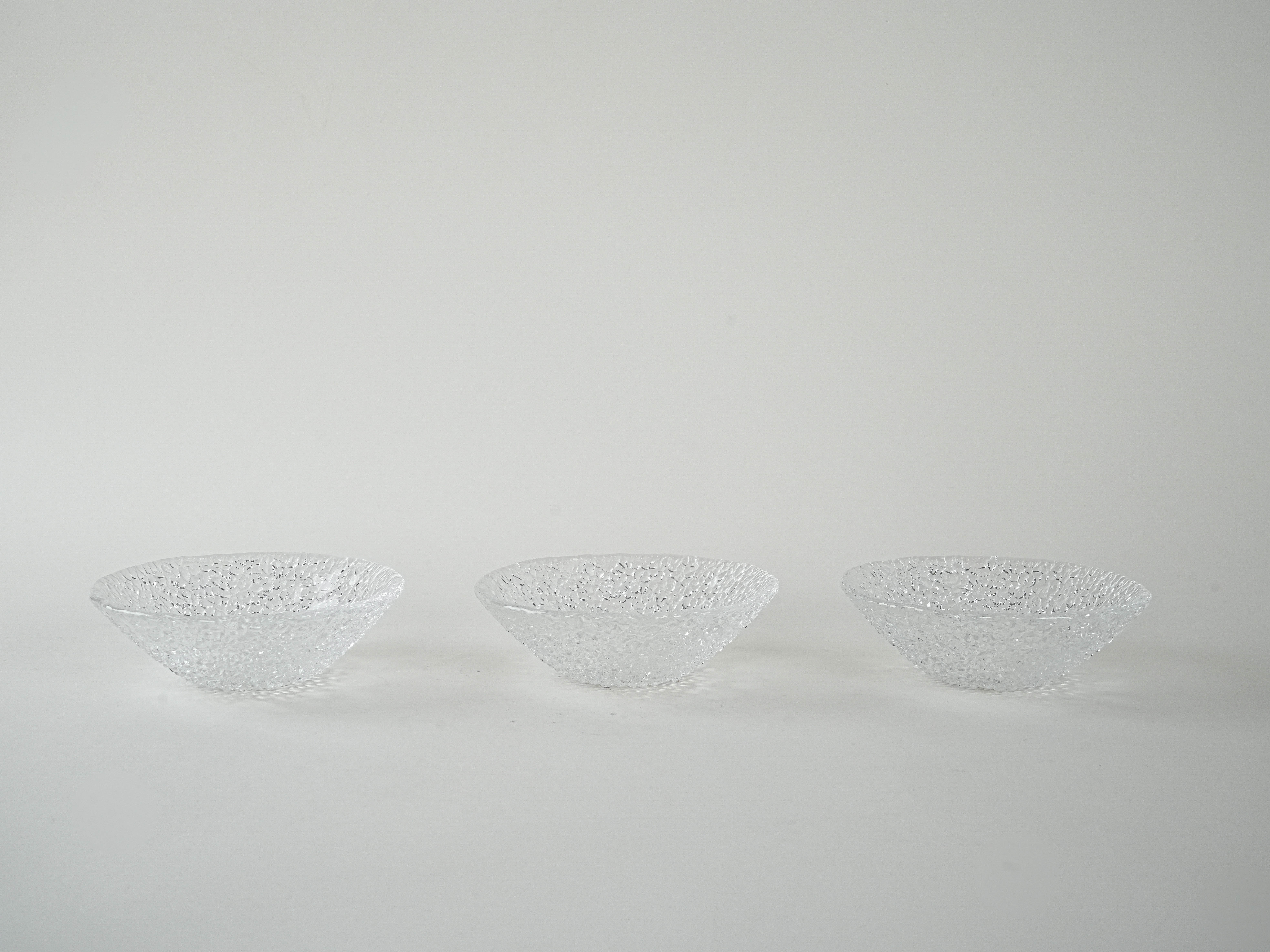 Glass bowls set Transparent 1970s