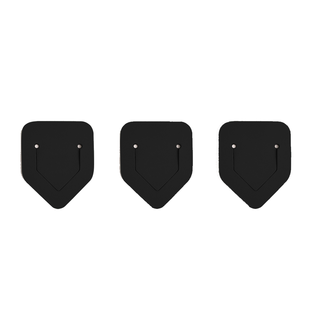 3x Urban Lesezeichen 100% Recyceltes Leder Schwarz