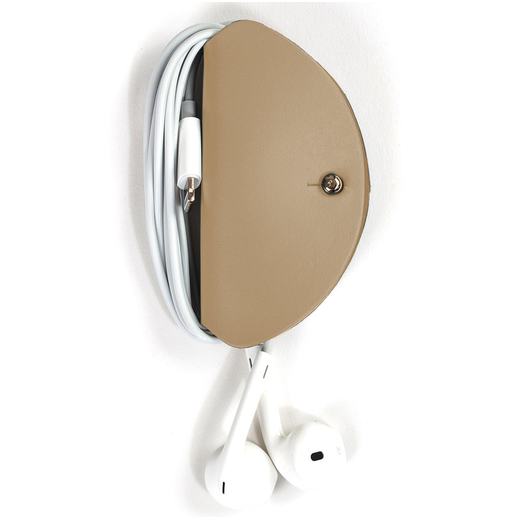 Headphone case 100% Recycled Leather Ginger