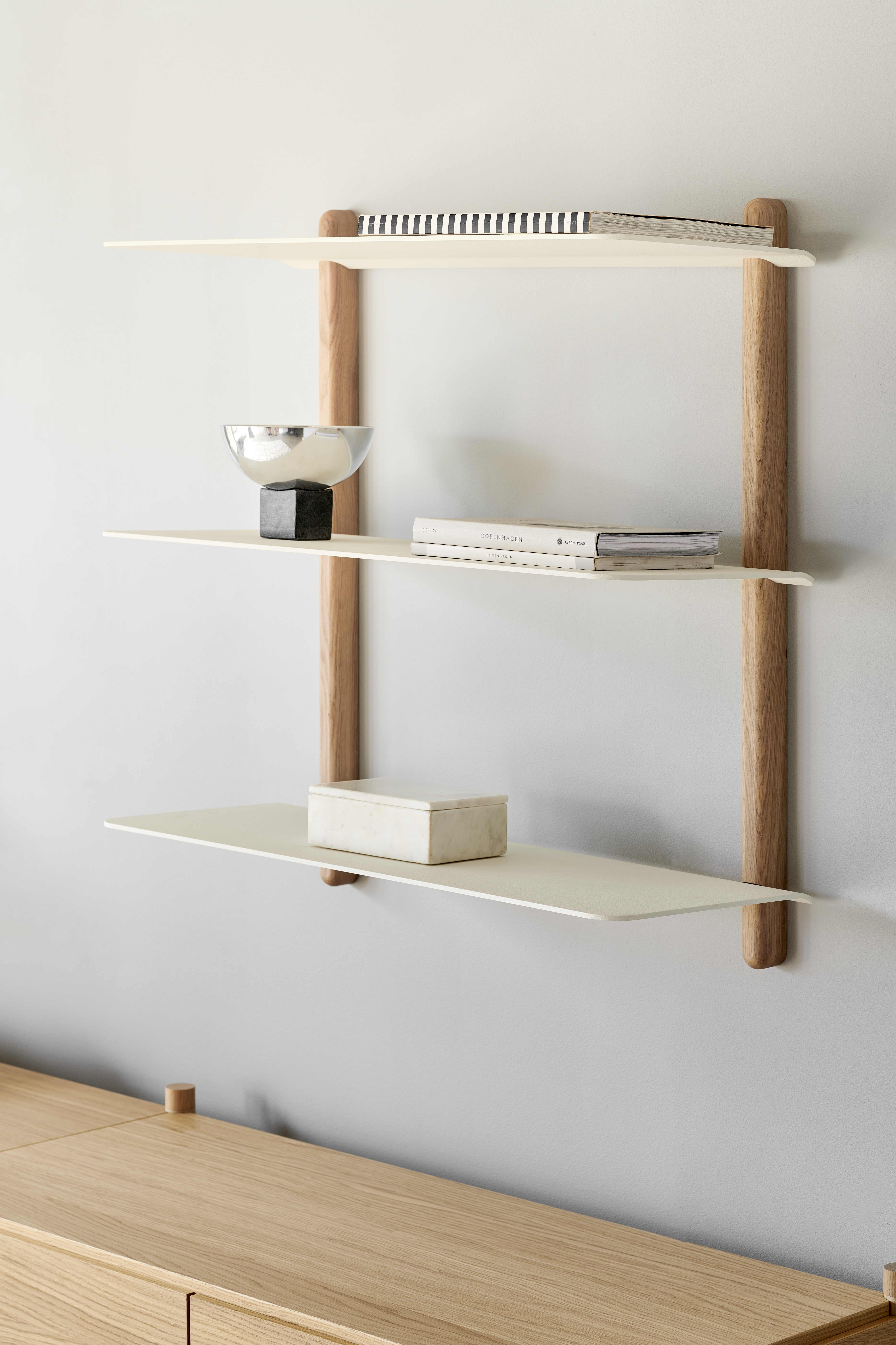 Nivo LargeA Regal Holz AluminiumBraun