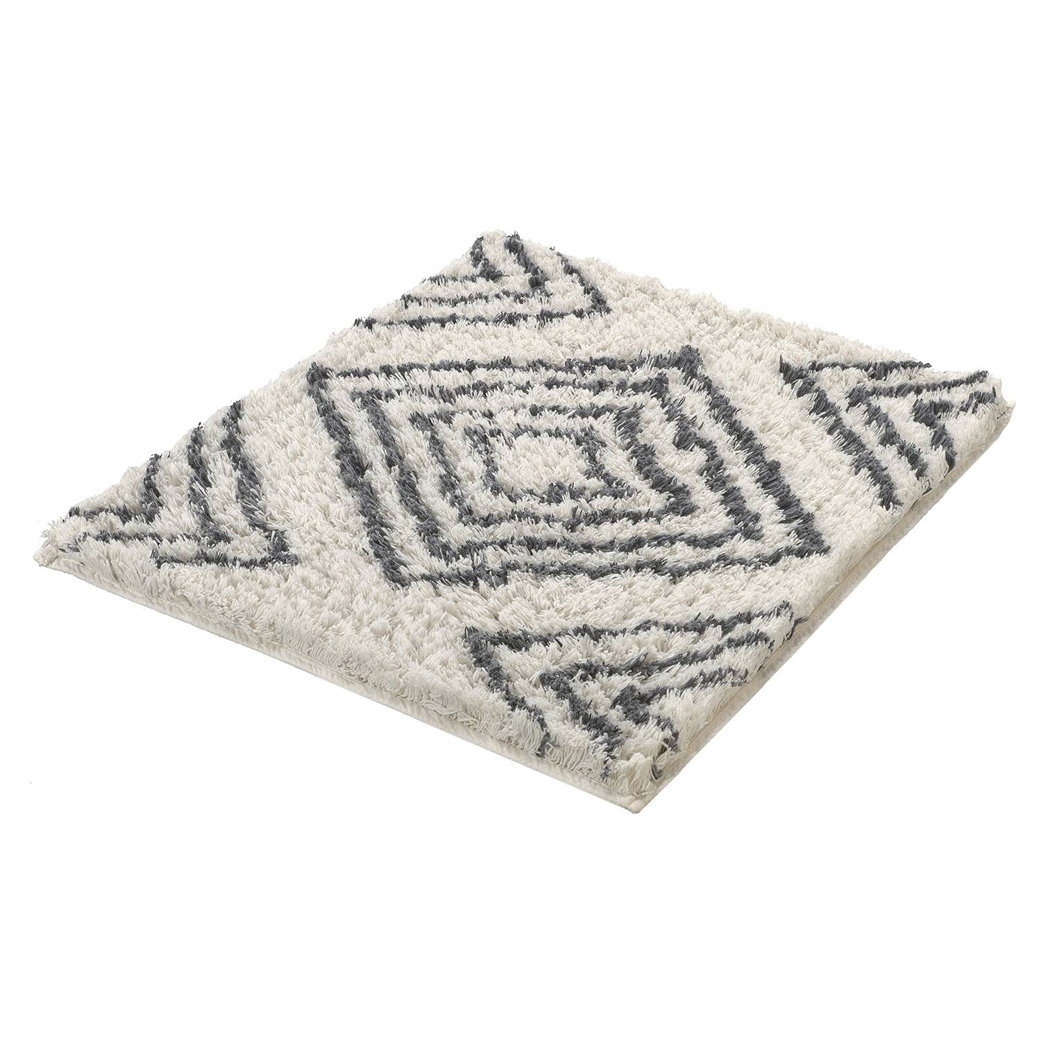 Boho Badematte Baumwollstoff Natur 65x55cm