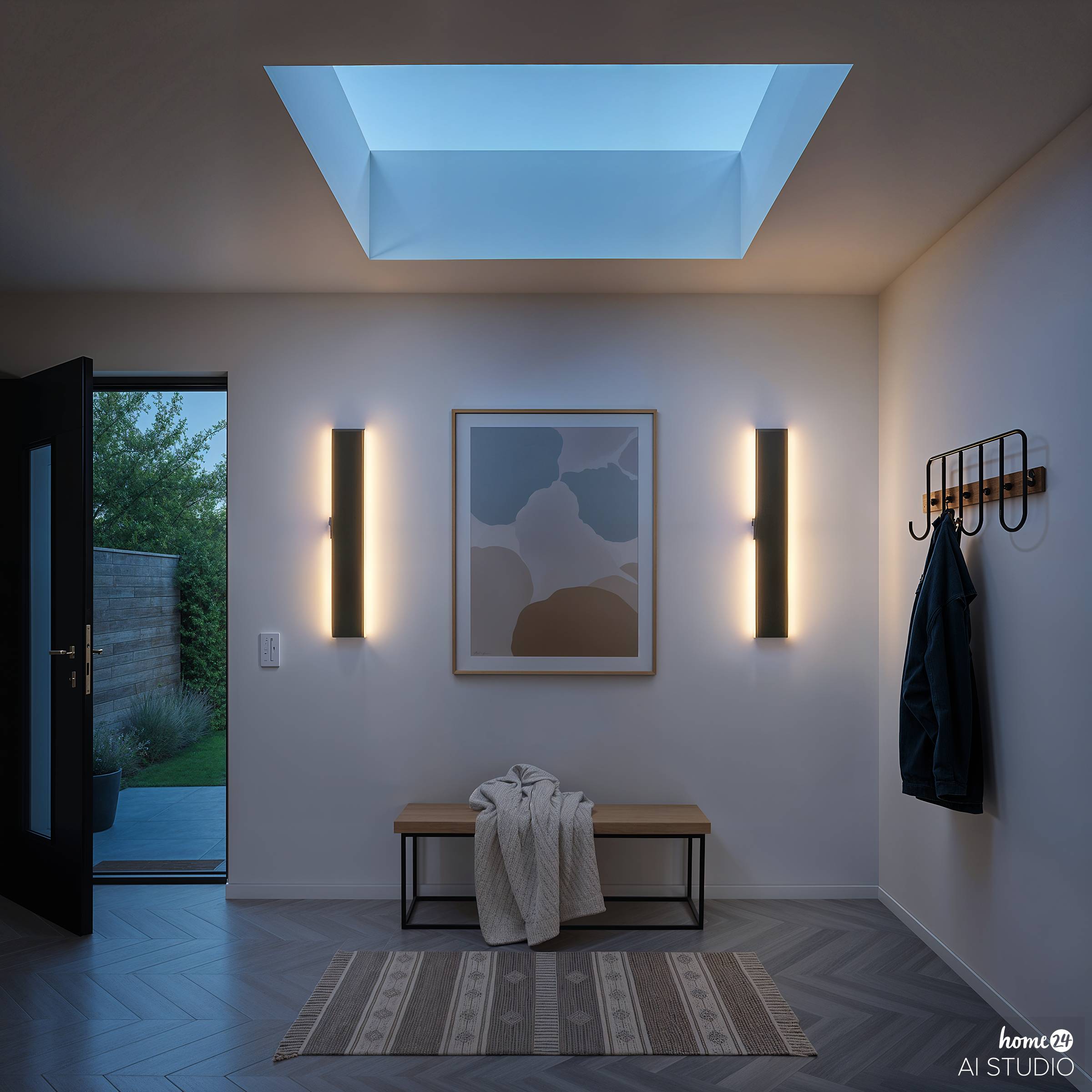 Krim Rechargeable Wall Light Dimmable incl. Remote Control Black