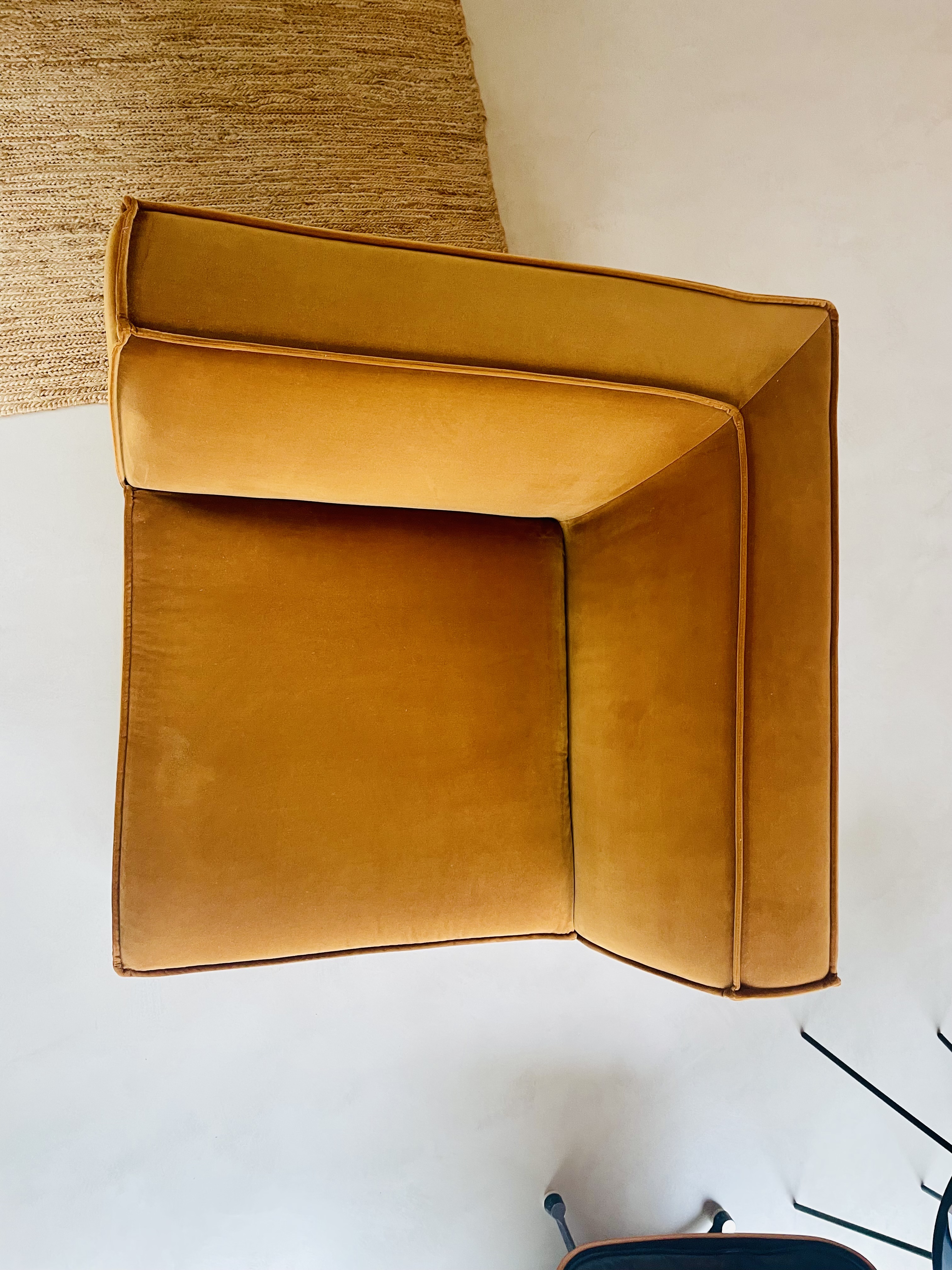 Dane 1-seater corner module Velour Matte Amber