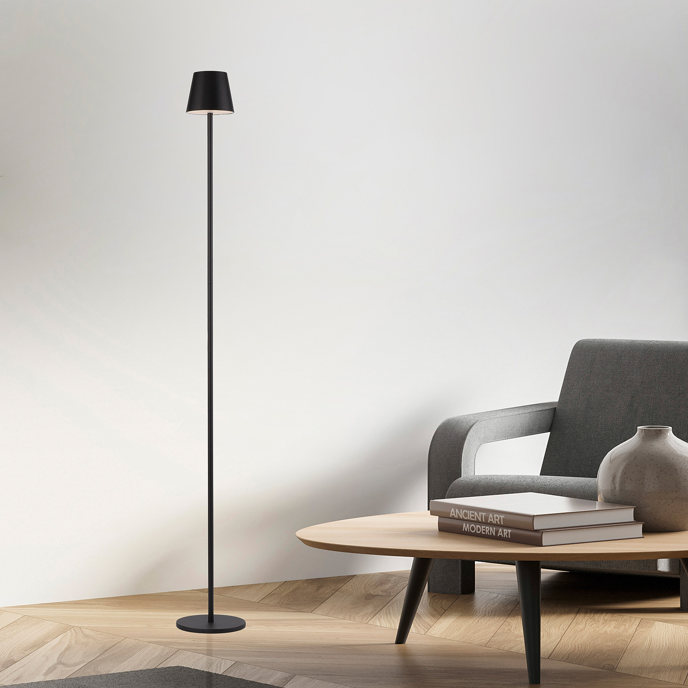 1-flame Euria LED floor lamp Iron Black