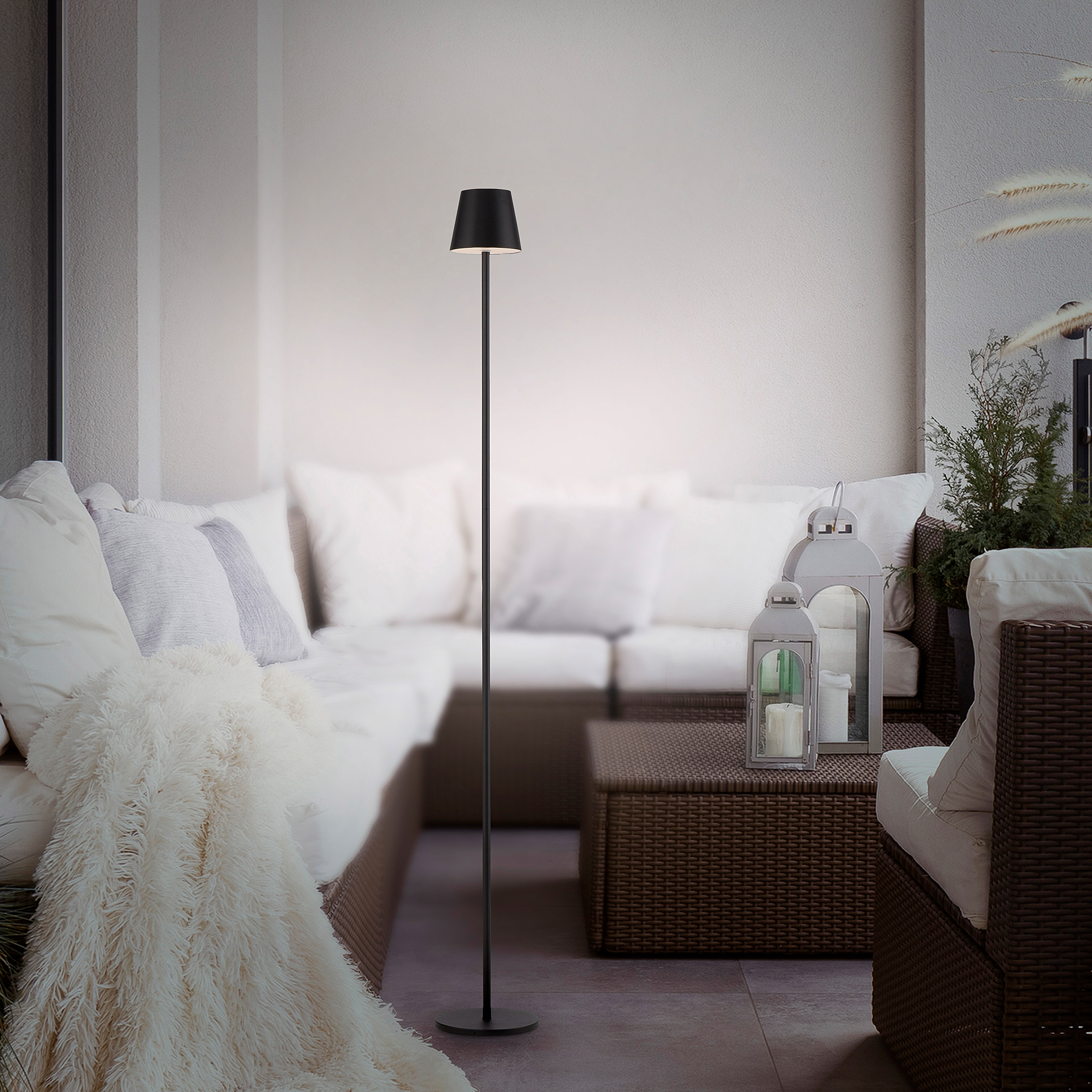 1-flame Euria LED floor lamp Iron Black