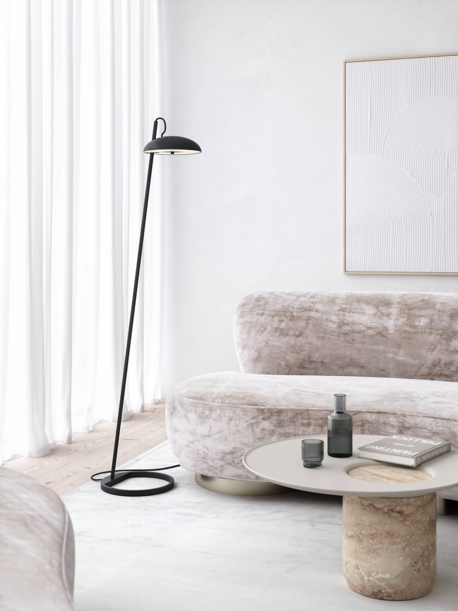 Vertical Floor Lamp Black