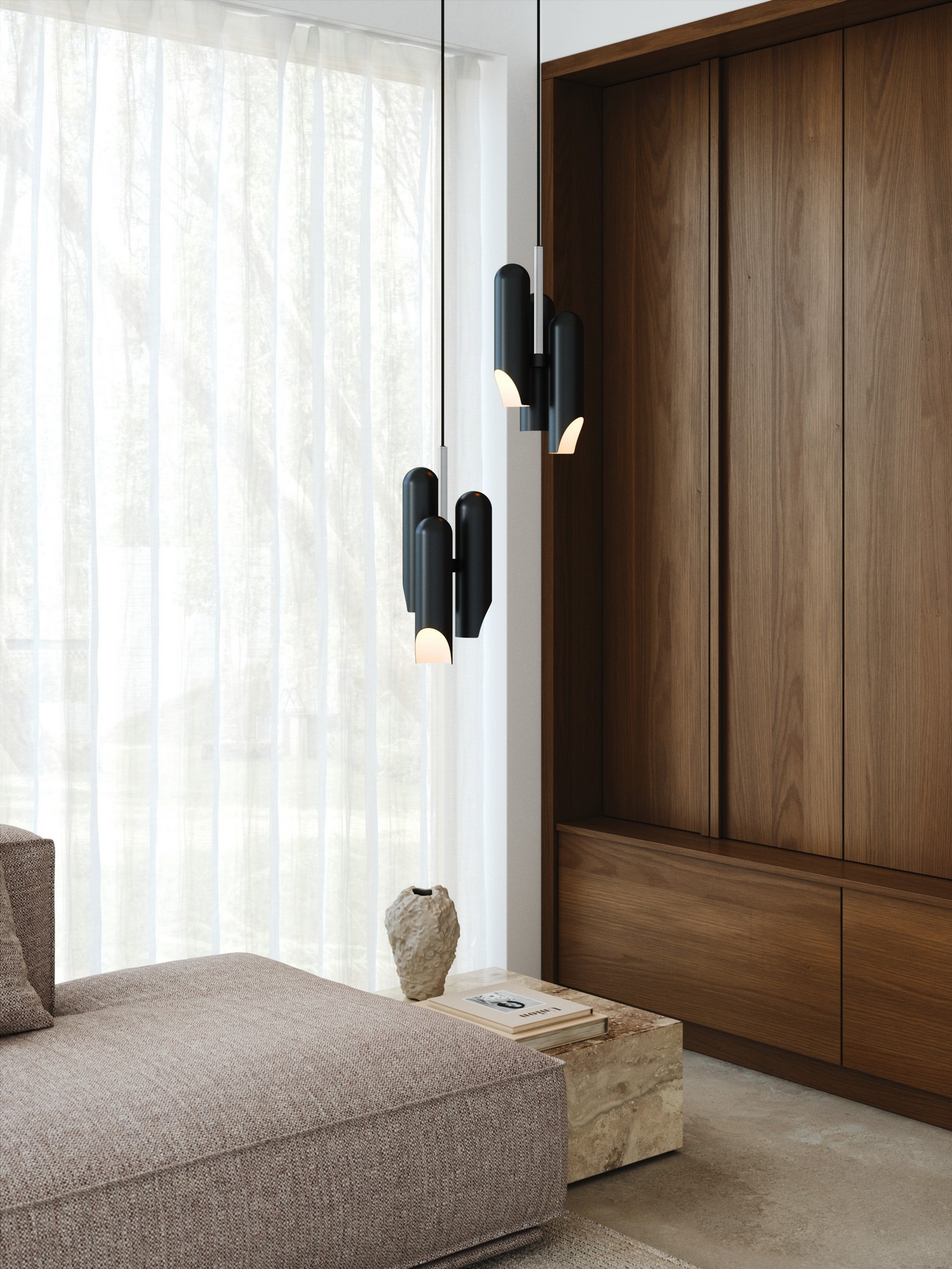 Rochelle 3-Spot Pendant Light Black