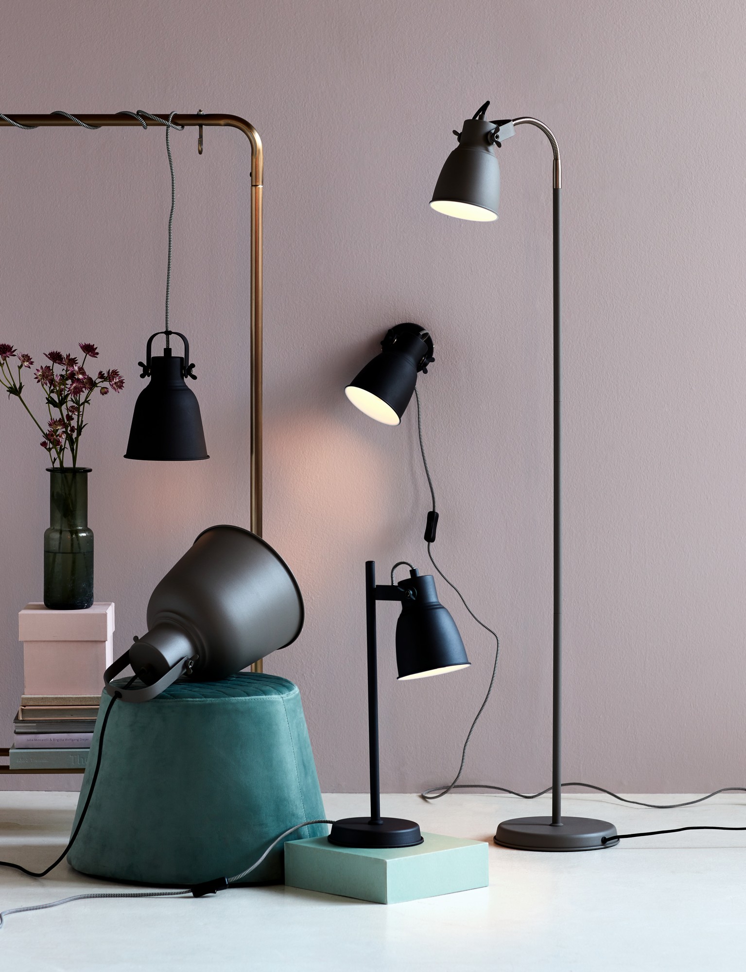Adrian 25 Pendant light Grey