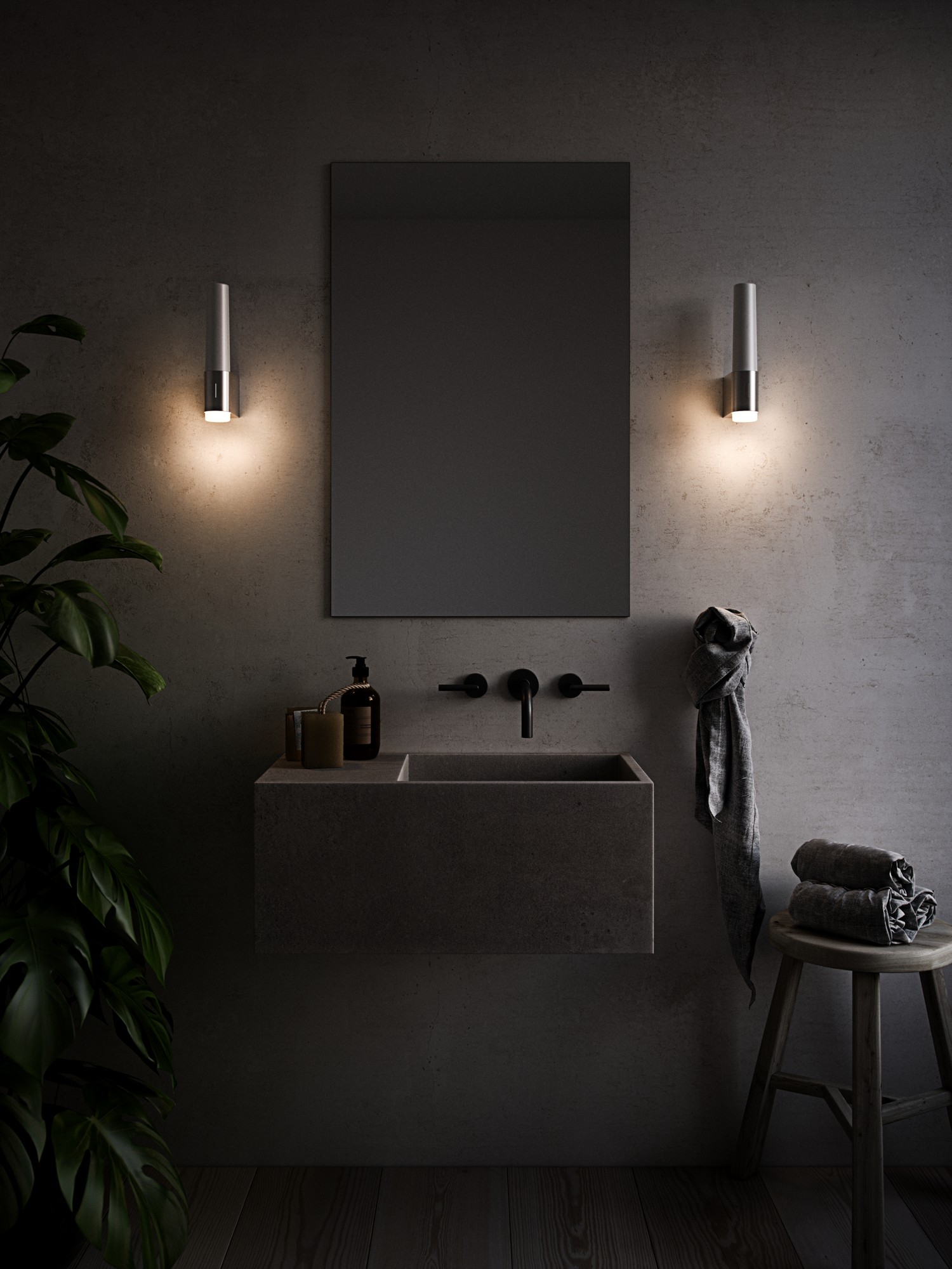 Helva Night Wall Lamp Chrome
