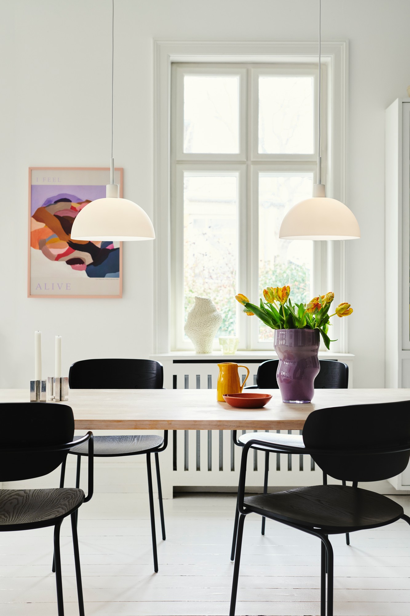 Ellen 30 Pendelleuchte Opal weiss