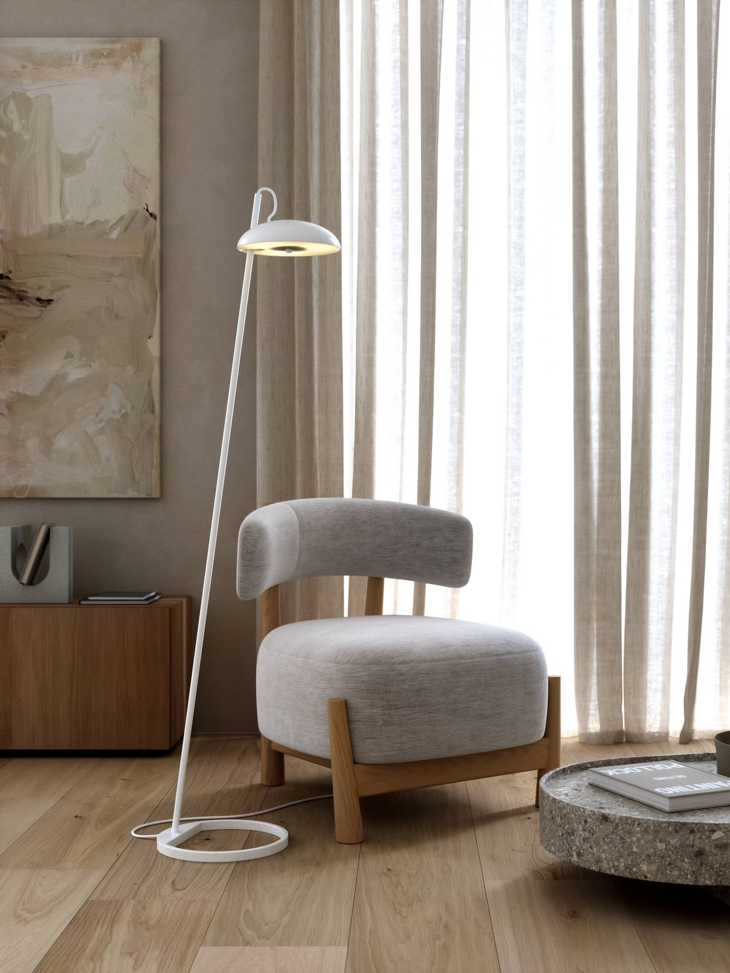 Versale Standing Lamp White