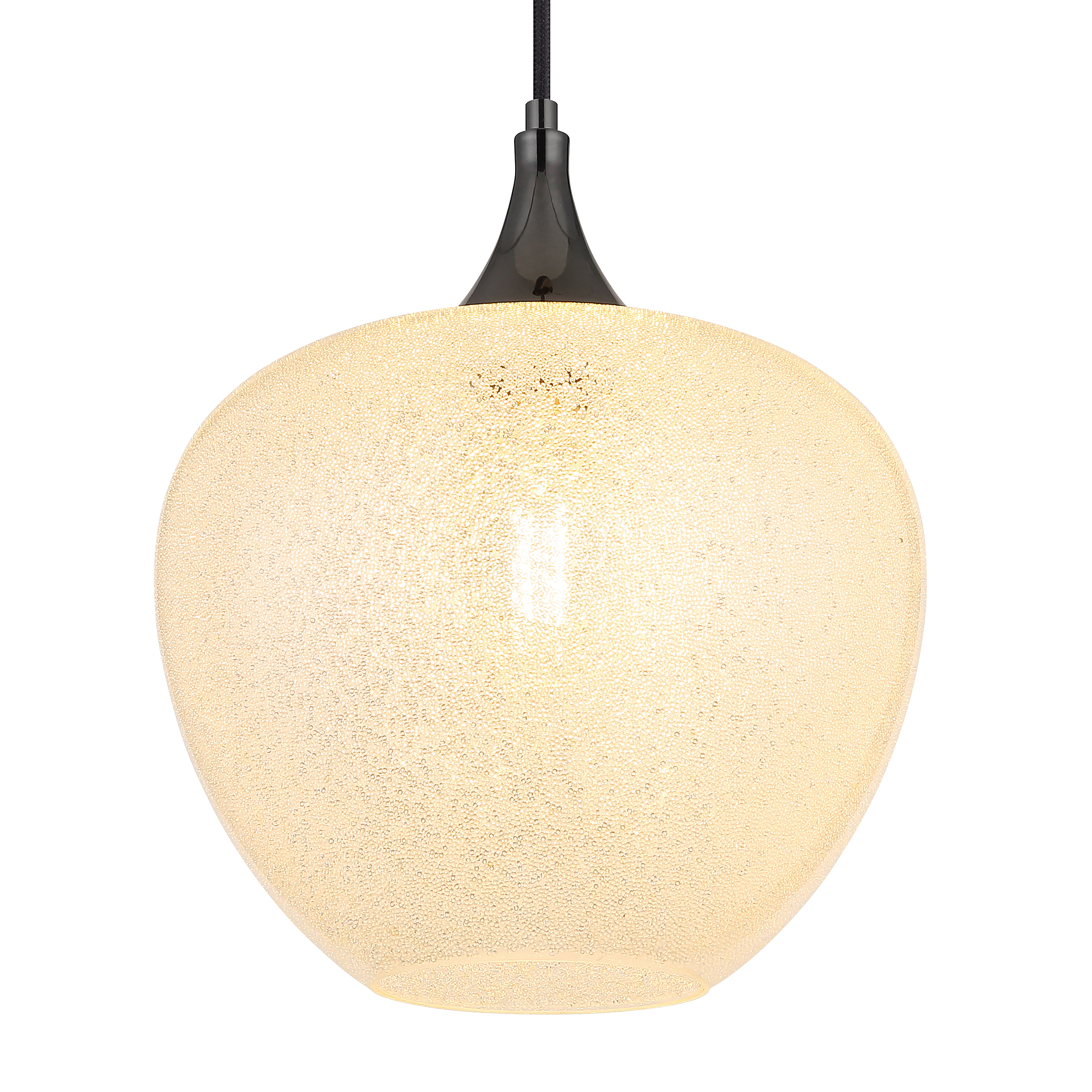1-Light Maxy Type N Pendant Light Clear Glass Chrome