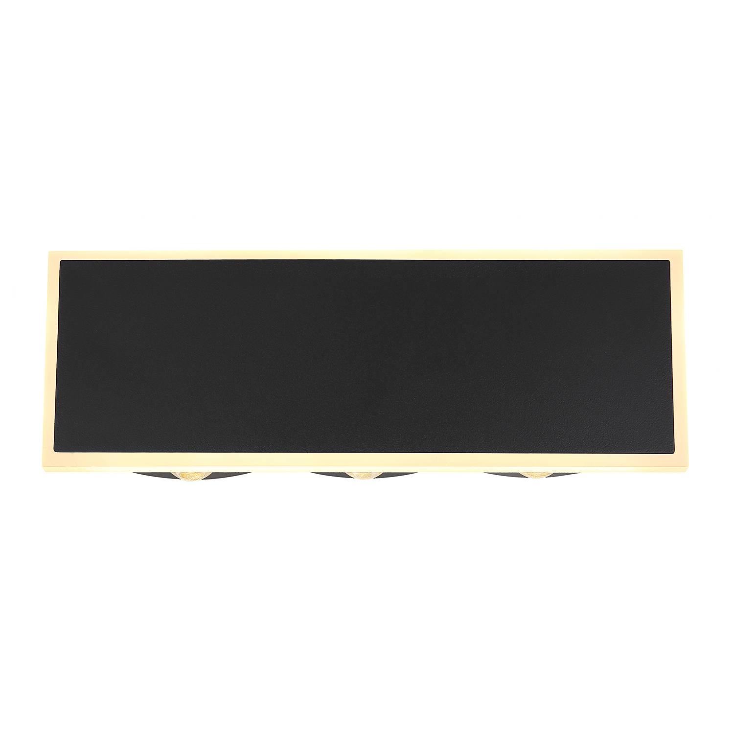 3-Light Wall Lamp Saidy Iron Acrylic Glass
