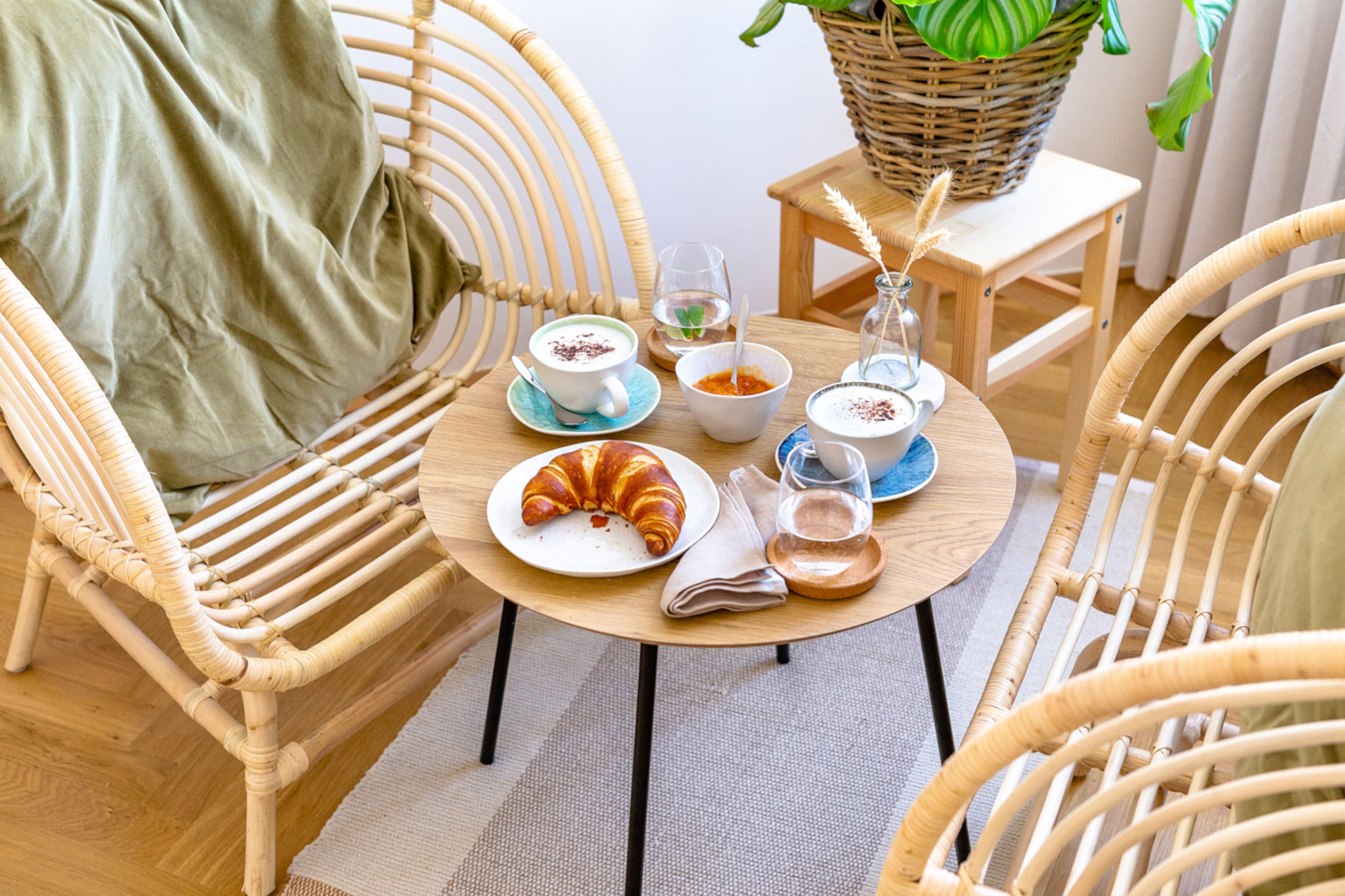 Panki Coffee Cup Set 8-Piece Stoneware White