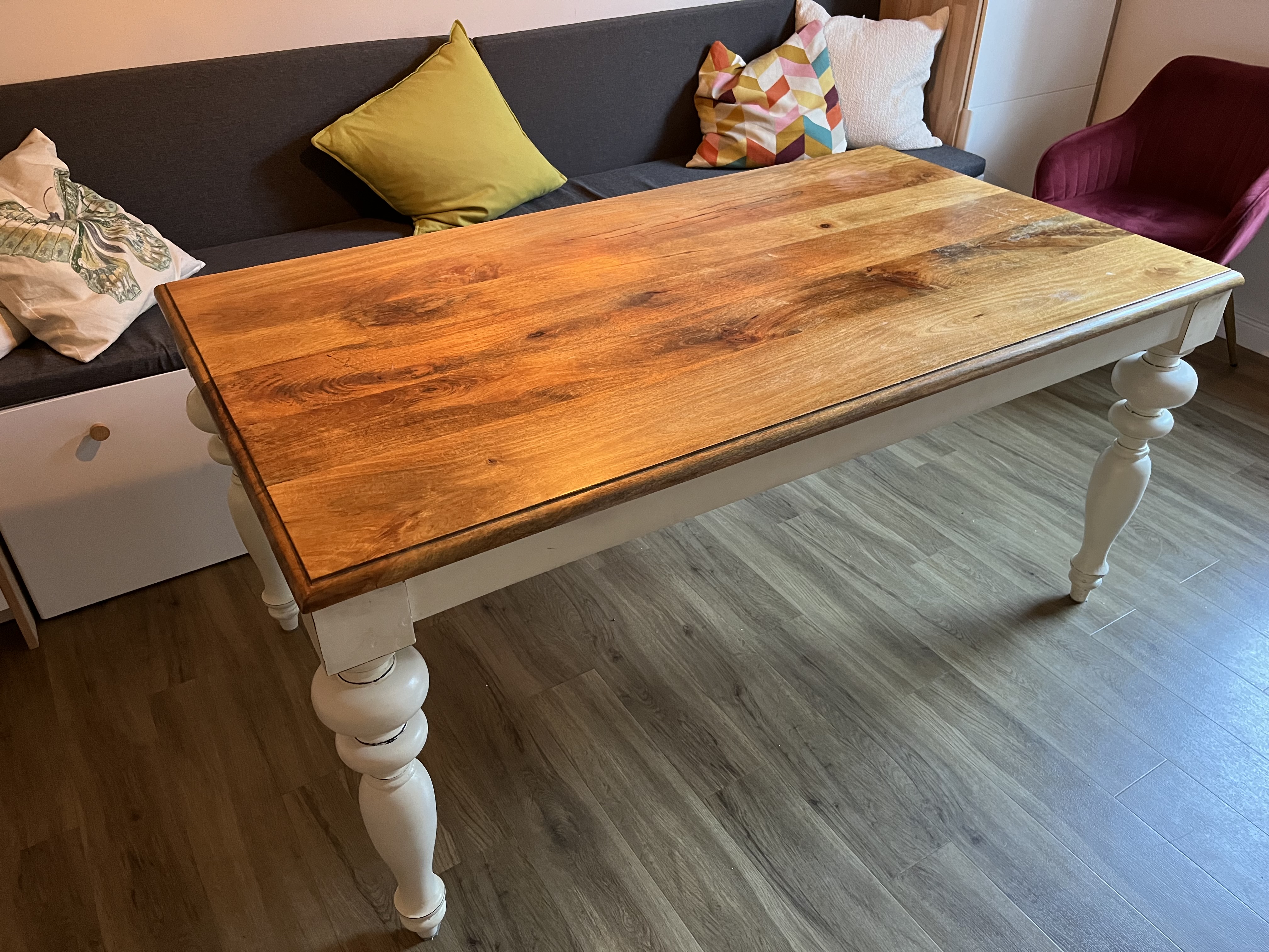 Esstisch Holz Weiß Braun
