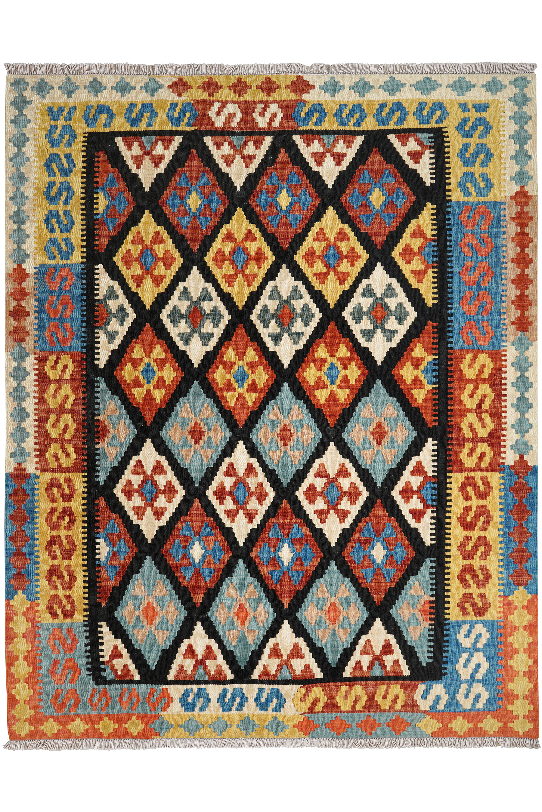 Kilim Gashgai 198x157cm Multi-colored