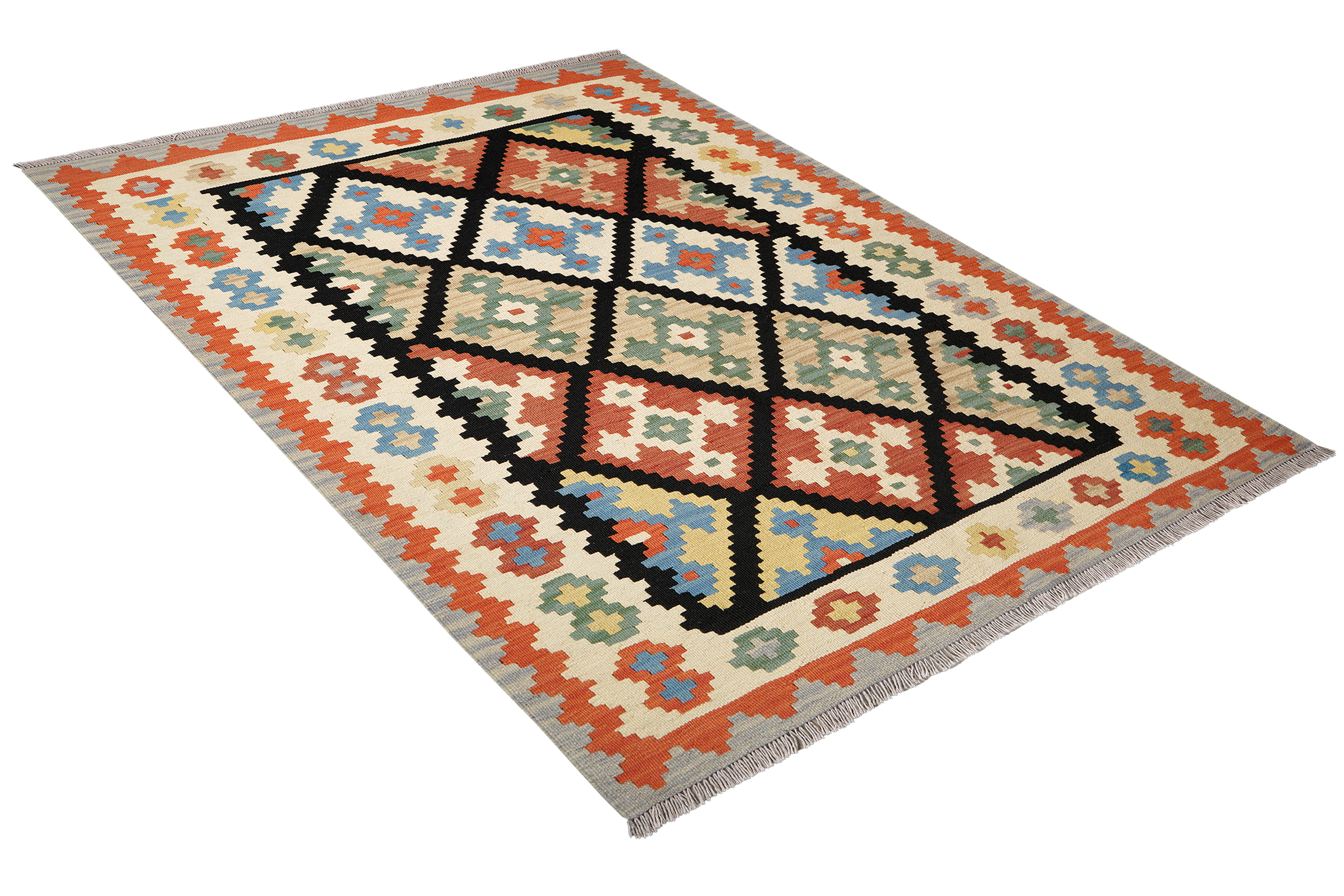 Kelim Gashgai Wool Multicolored