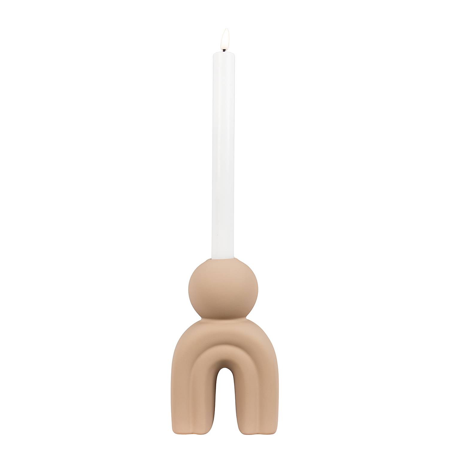 Jasike Candle Holder Ceramic Beige