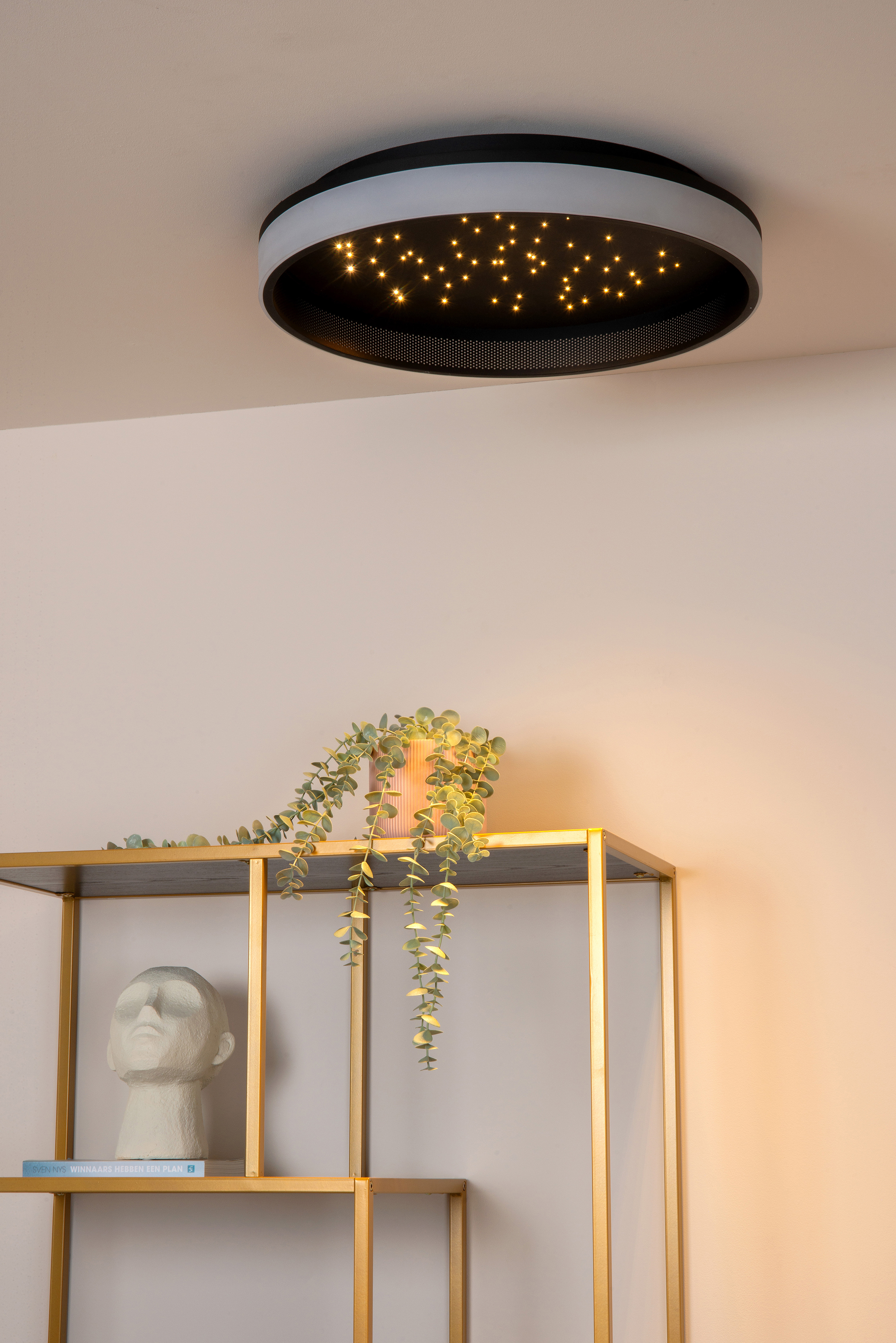 LED Deckenleuchte Estreja Stahl Schwarz