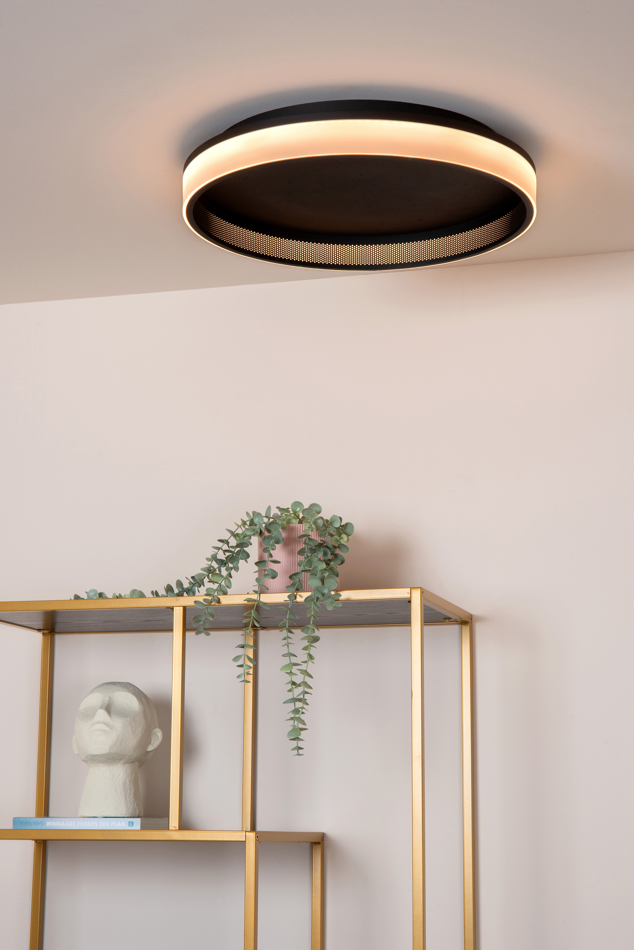 LED Deckenleuchte Estreja Stahl Schwarz